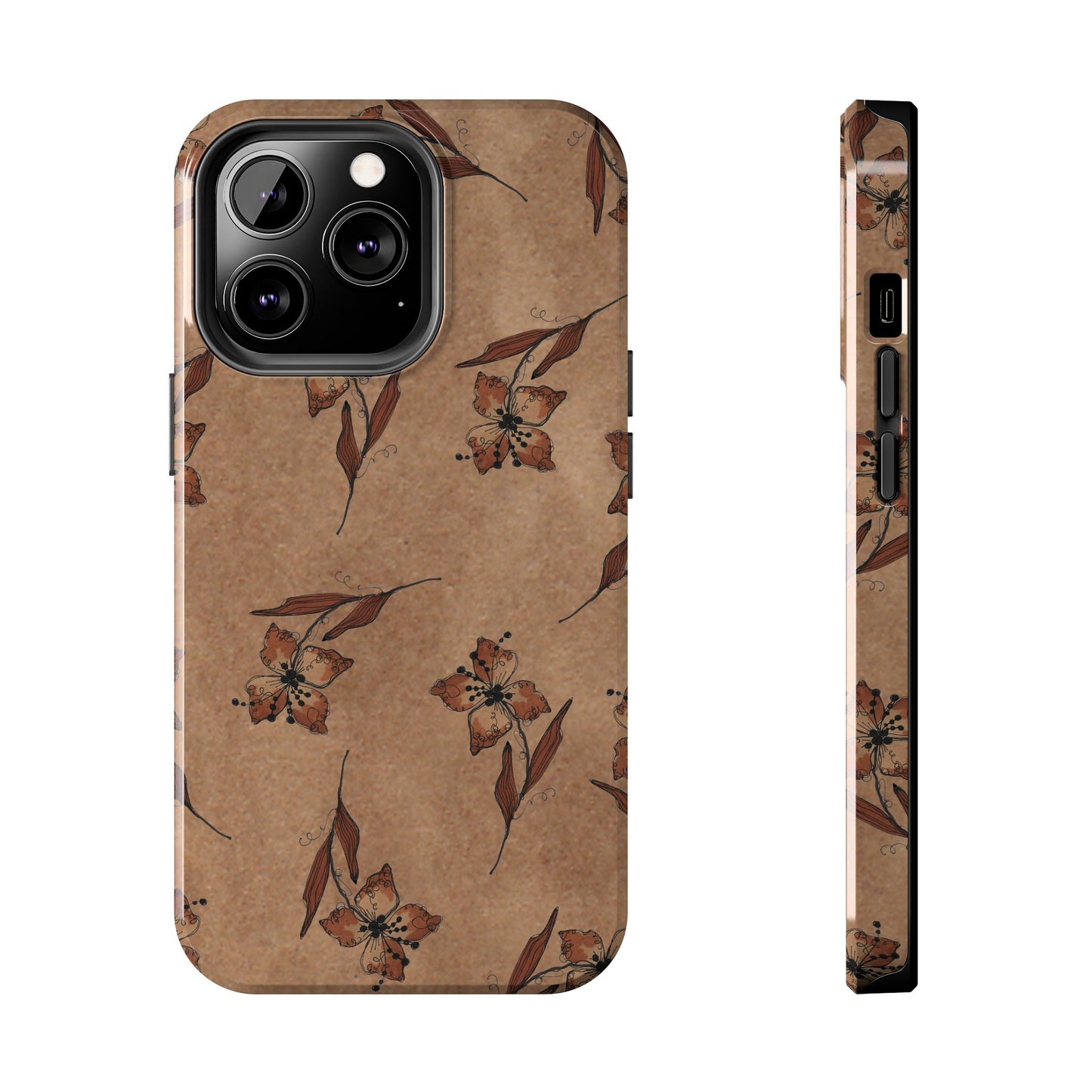 Brown Buds Phone Case
