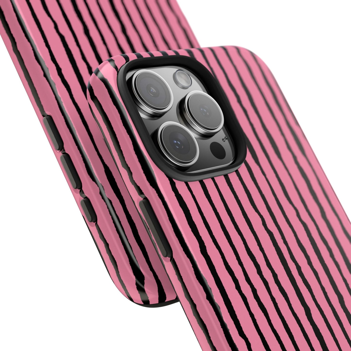 Sorta Stripe Bright Pink / Black Phone Case