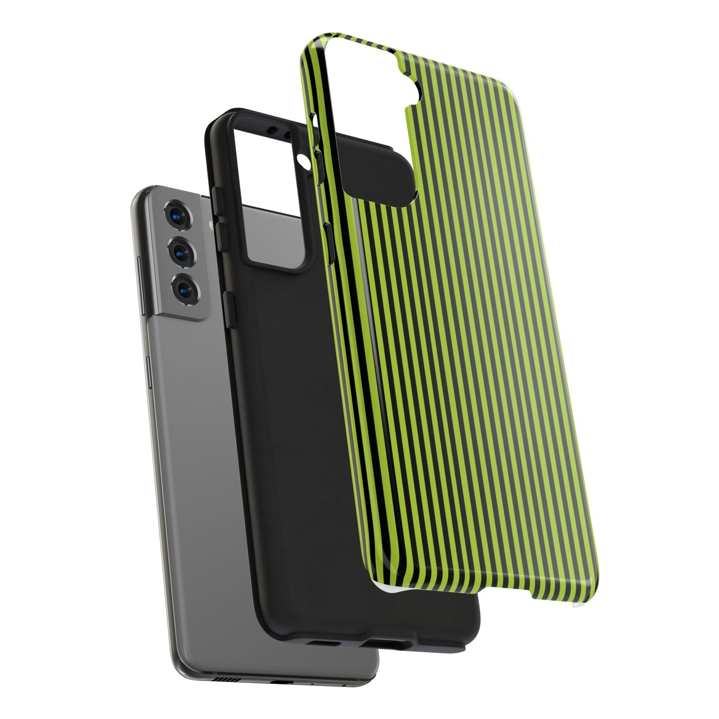 Stripe Green / Black Phone Case