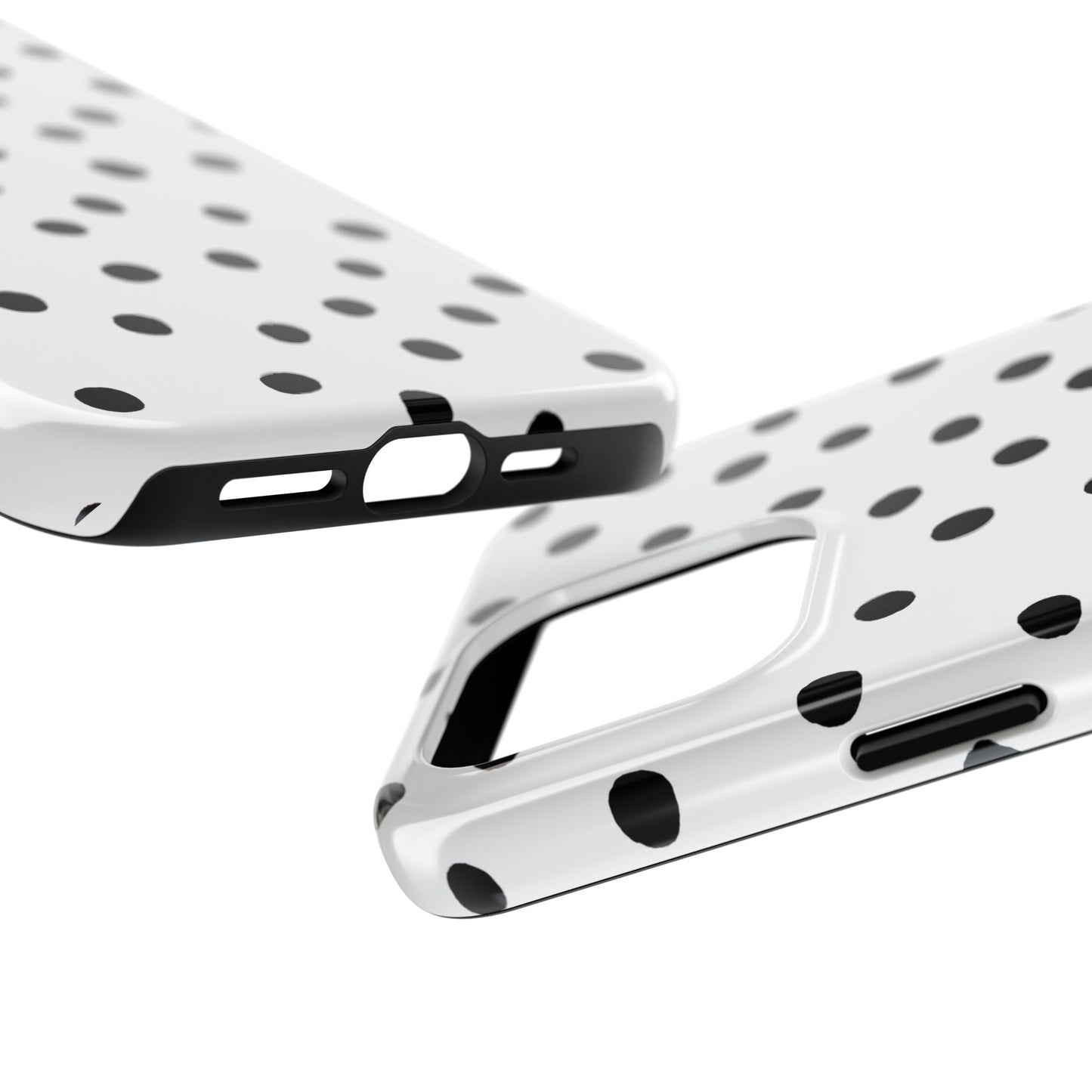 Dot White / Black Phone Case