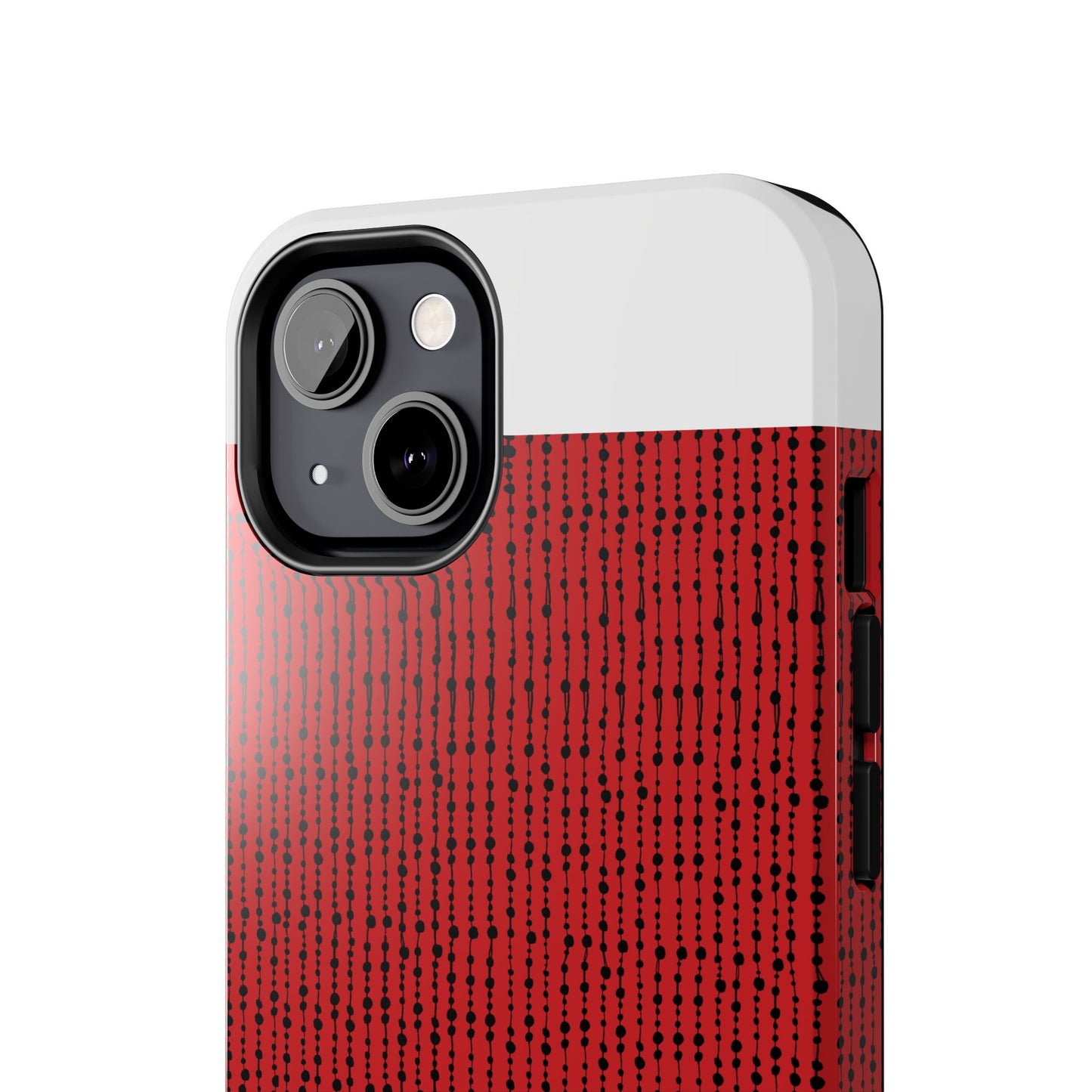 Beaded Curtain Red / Black Phone Case