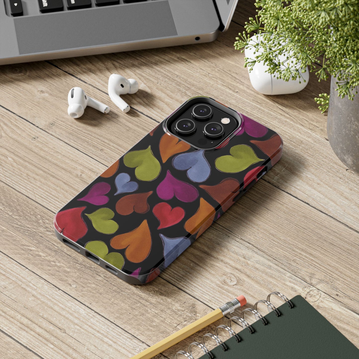 Big Hearted Black Phone Case