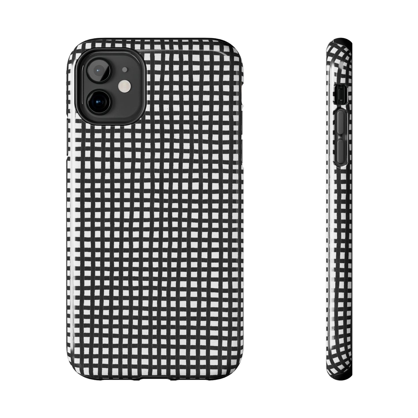 Chipper Check Black / White Phone Case