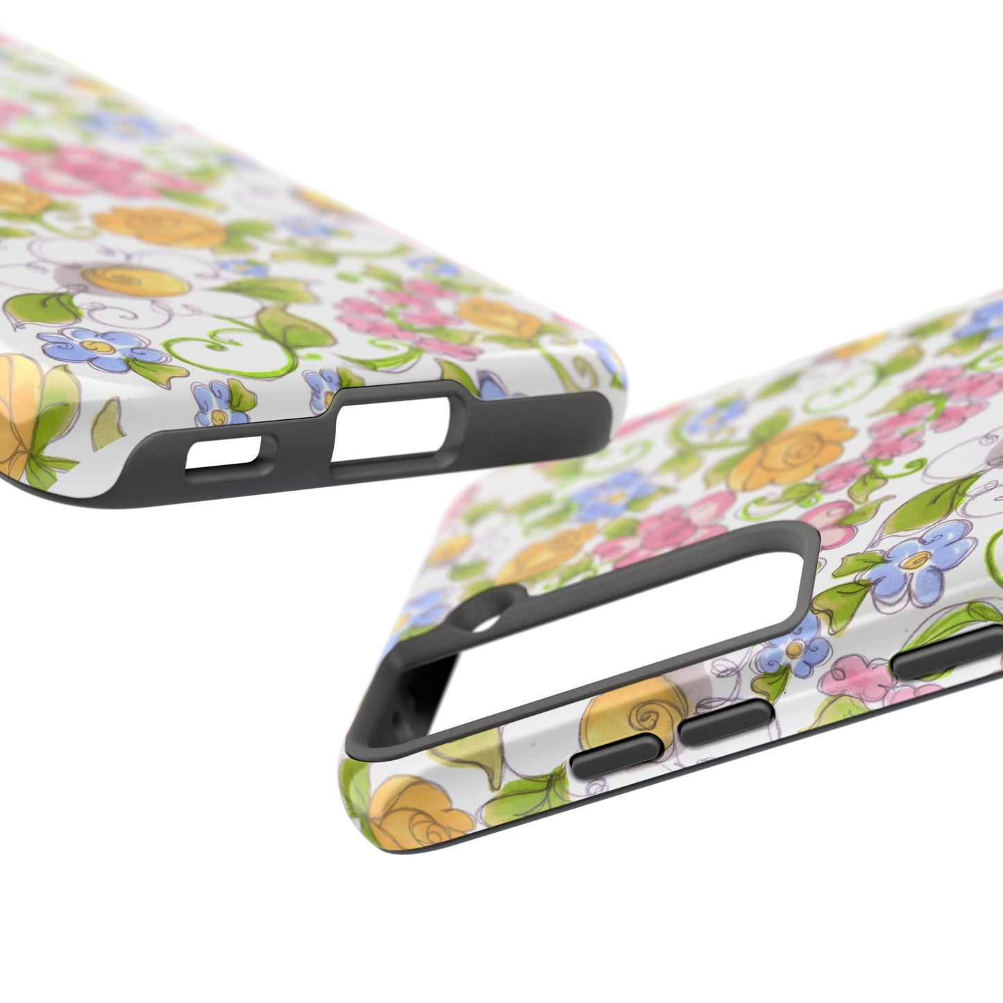 Flower Frolic White Phone Case
