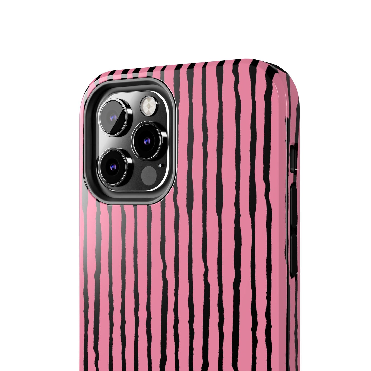 Sorta Stripe Bright Pink / Black Phone Case