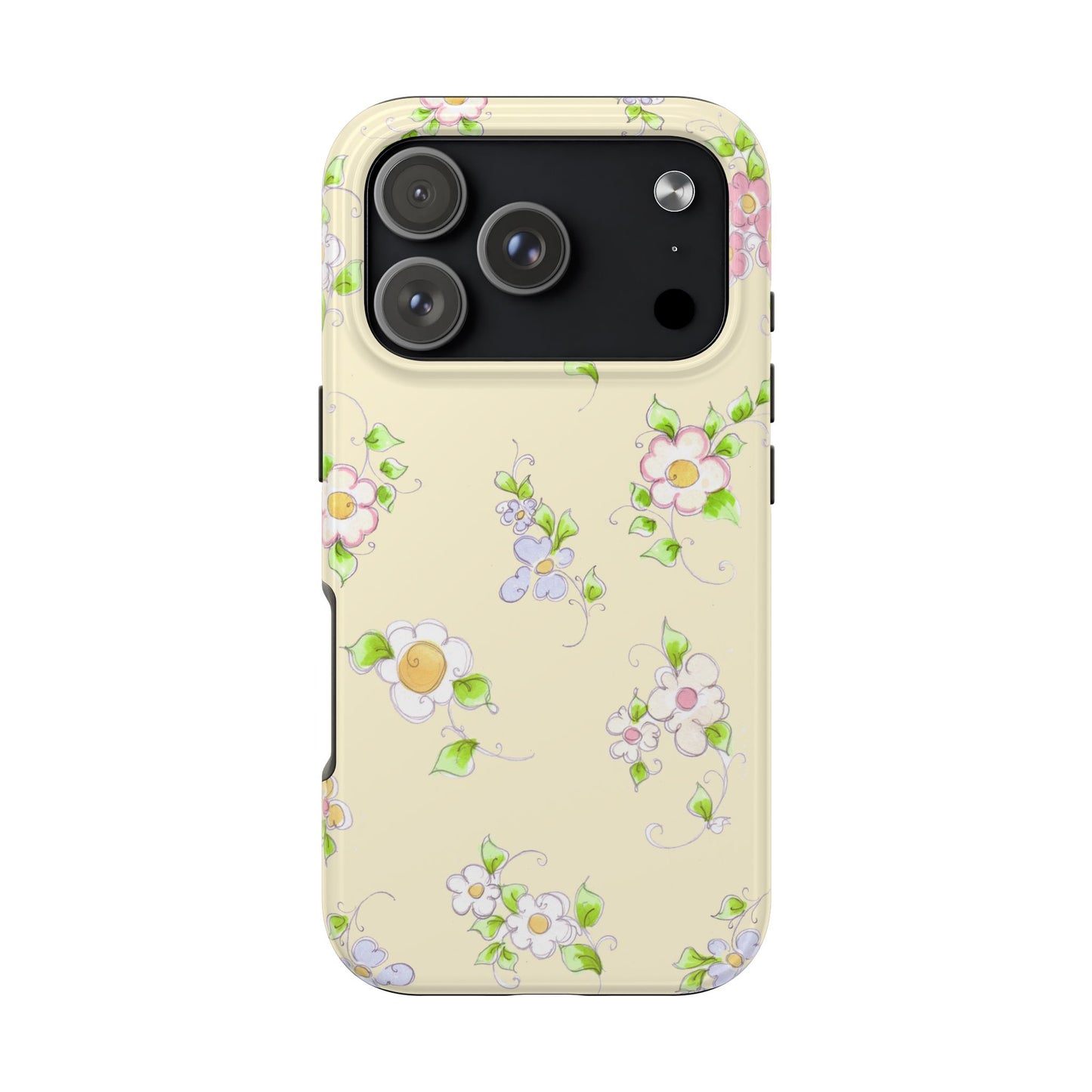 Precious Posies Yellow Phone Case