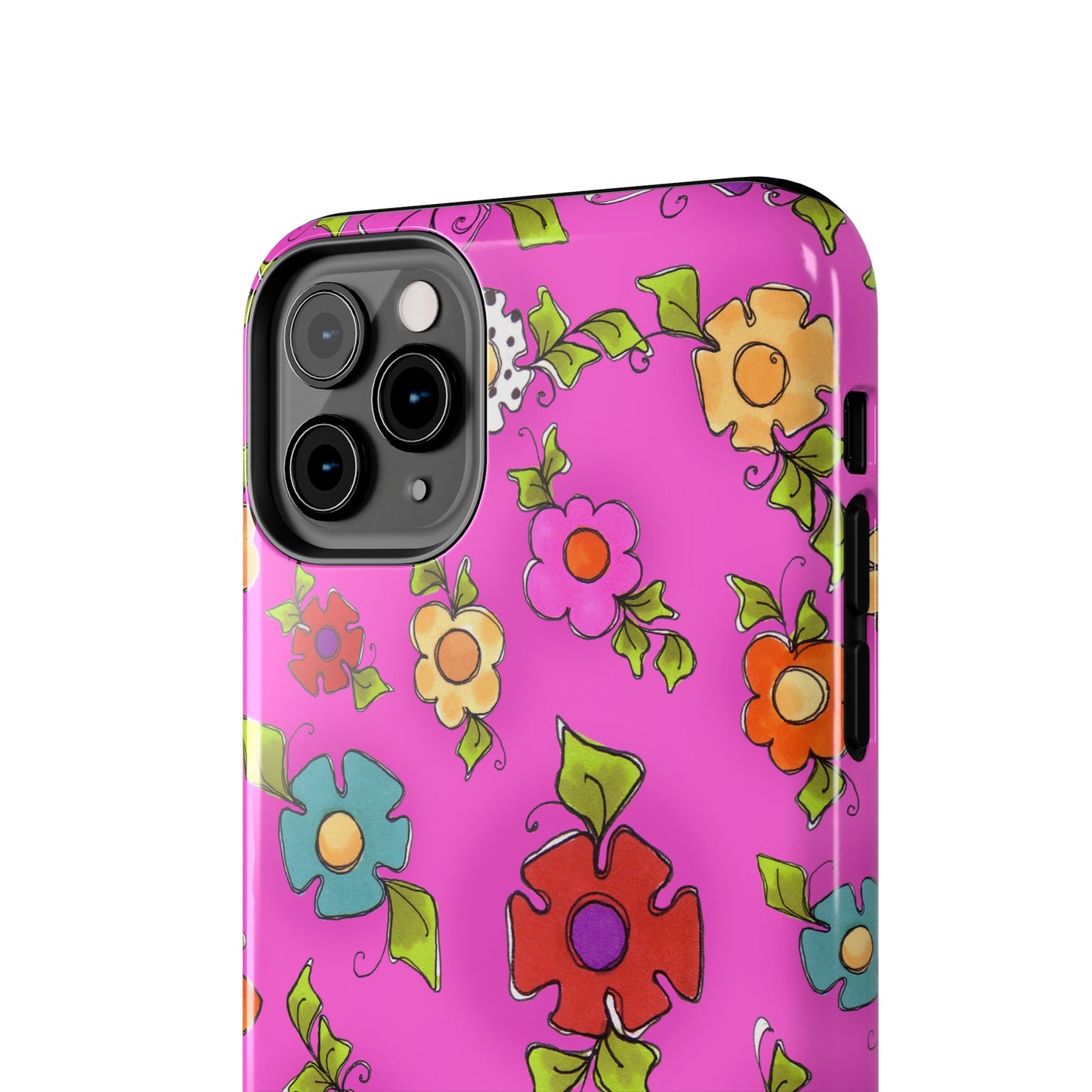 Happy Blooms Cerise Phone Case