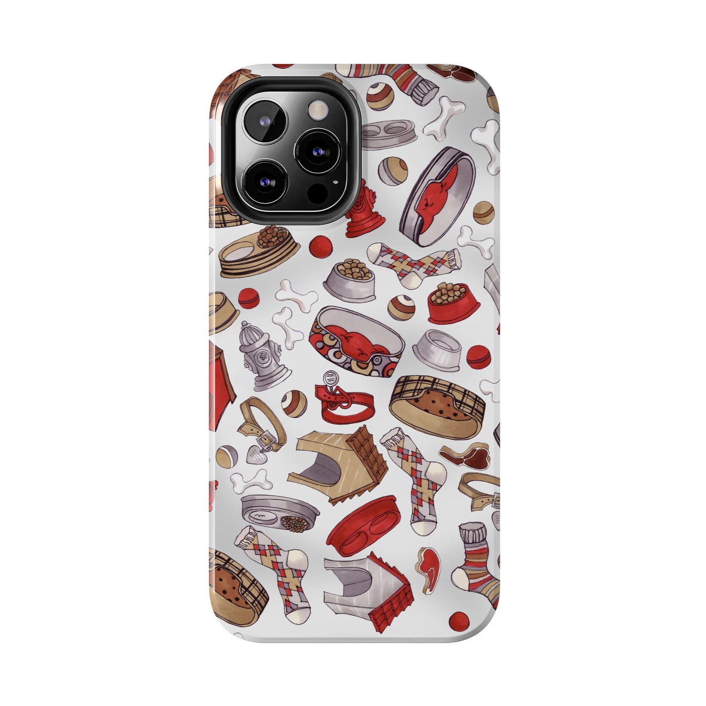 Doggie Stuff Gray Phone Case