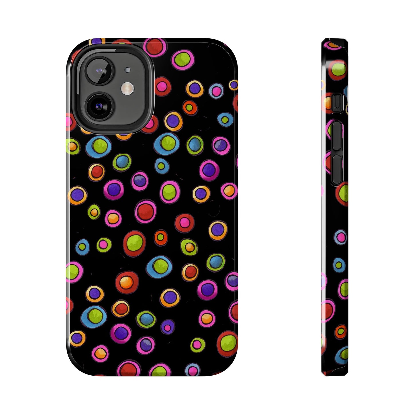 Dopey Dots Black Phone Case