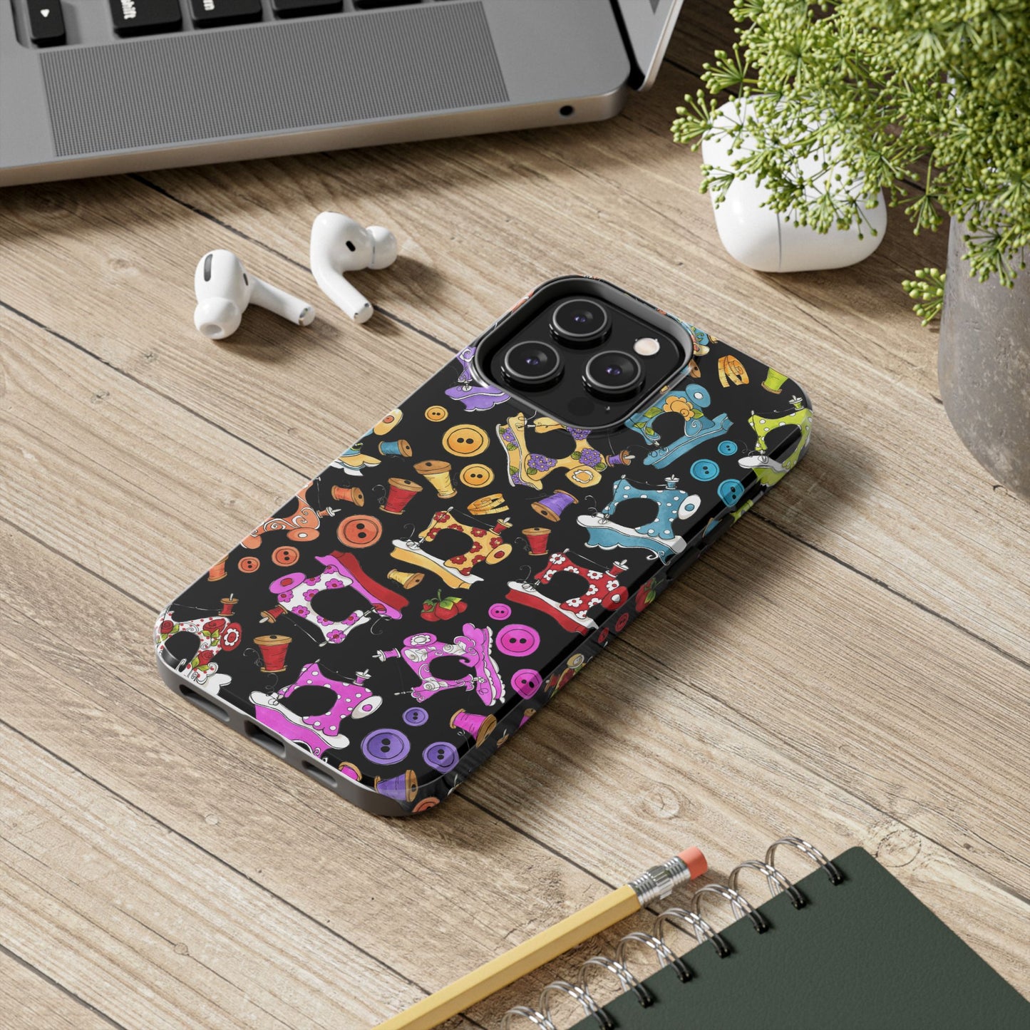 Sew Assorted Black Phone Case