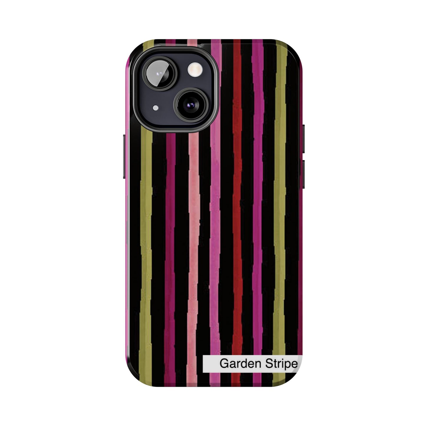Garden Stripe Black Phone Case