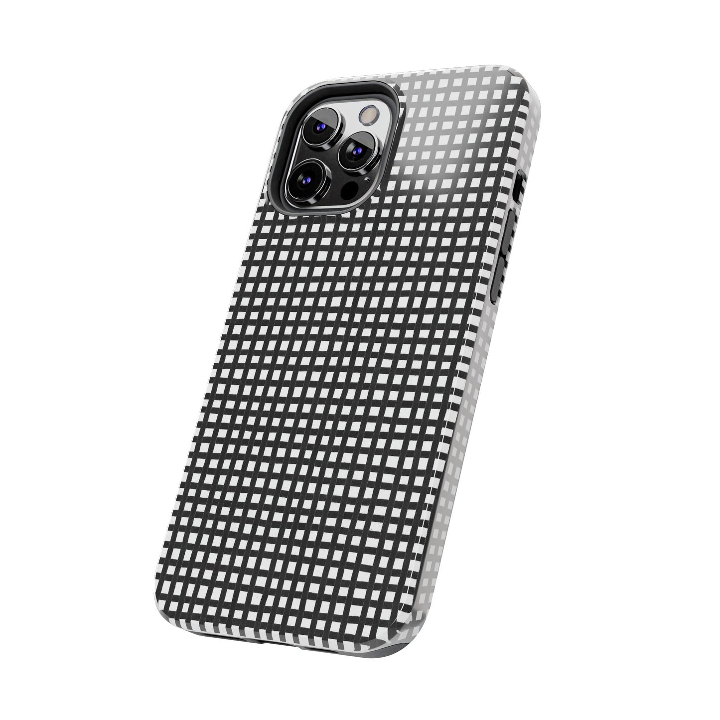 Chipper Check Black / White Phone Case