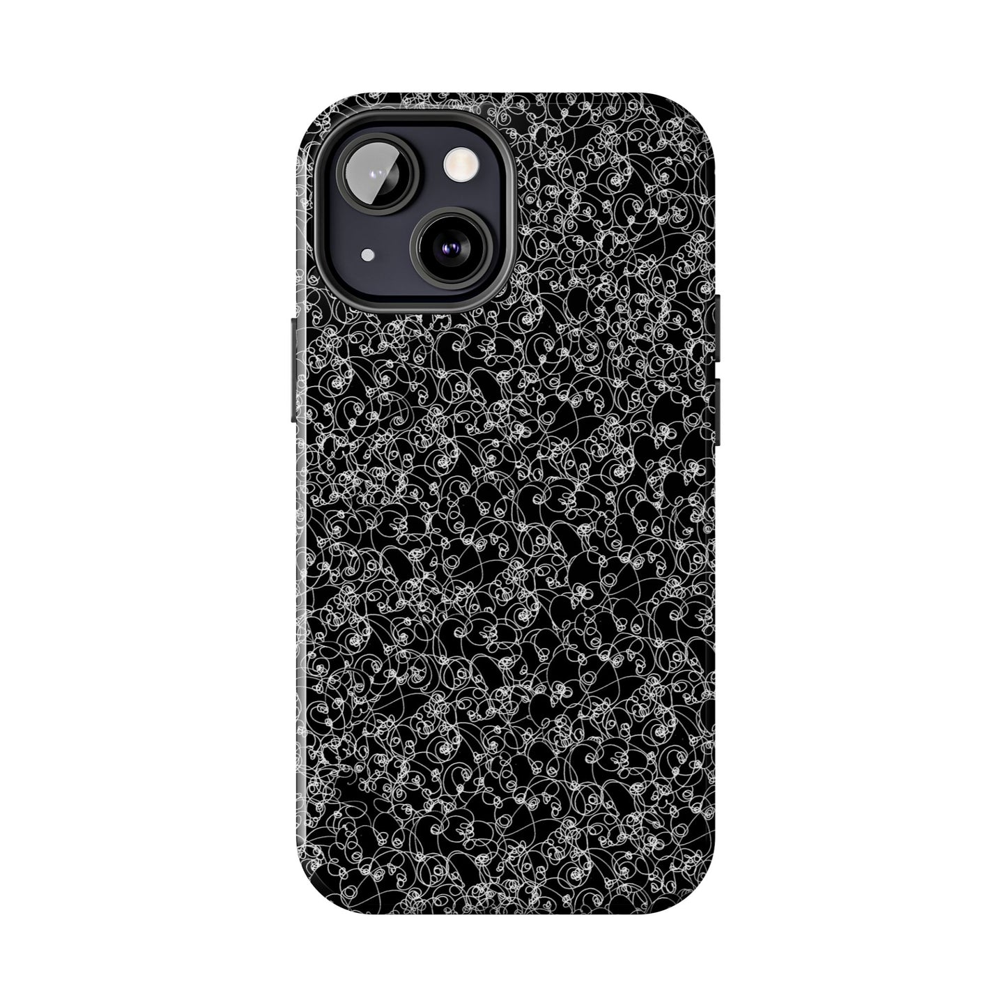 Scribble Black / White Phone Case
