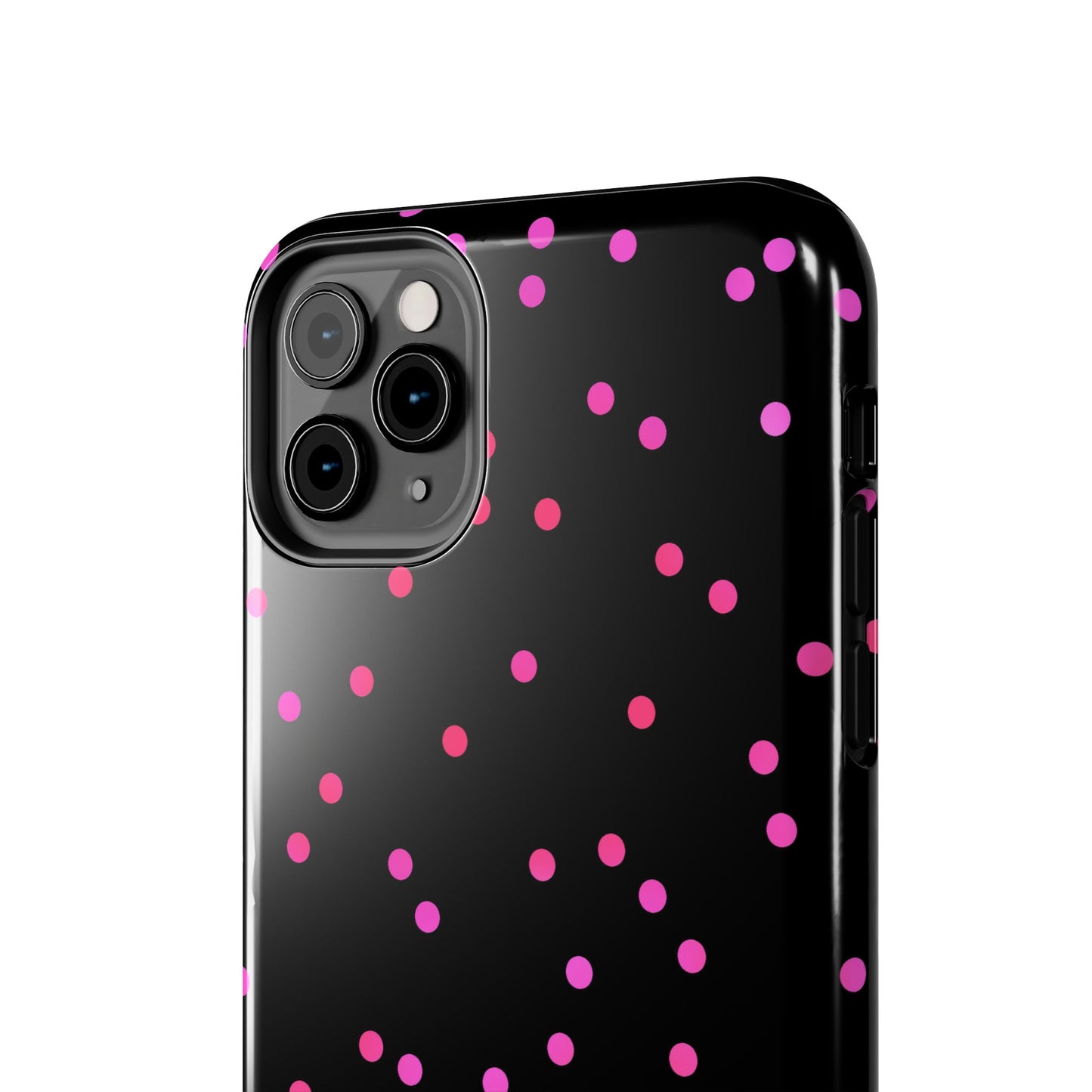 Space Dots Black / Cerise Phone Case
