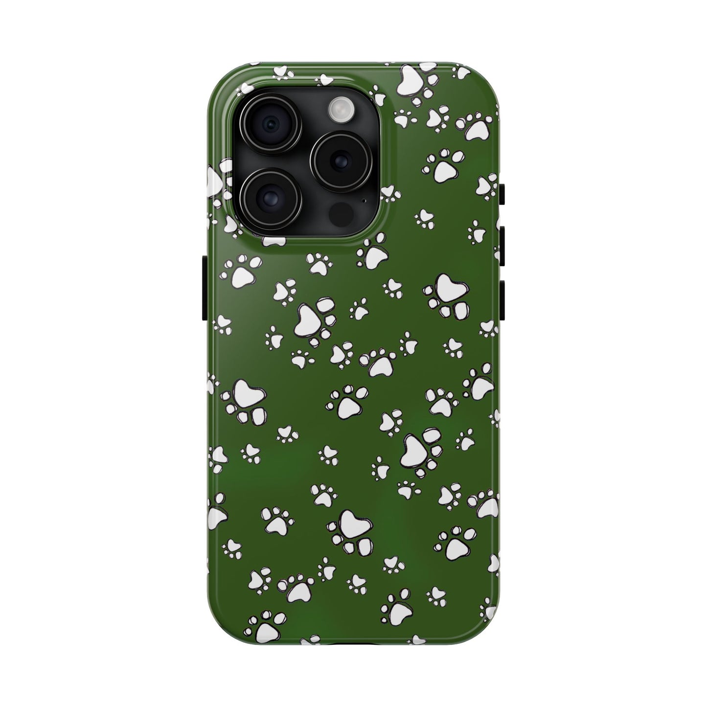 Paw Flakes Green Phone Case