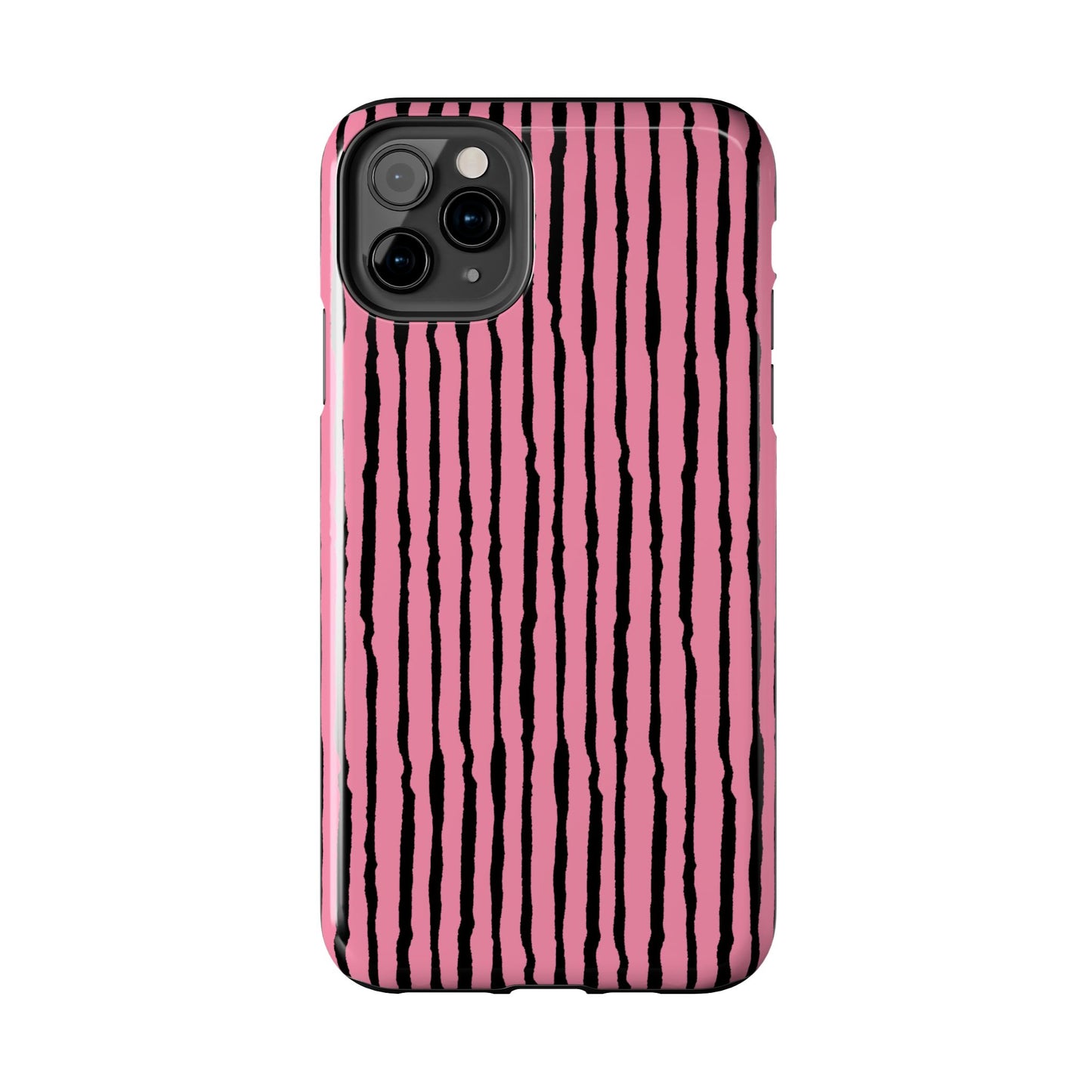 Sorta Stripe Bright Pink / Black Phone Case