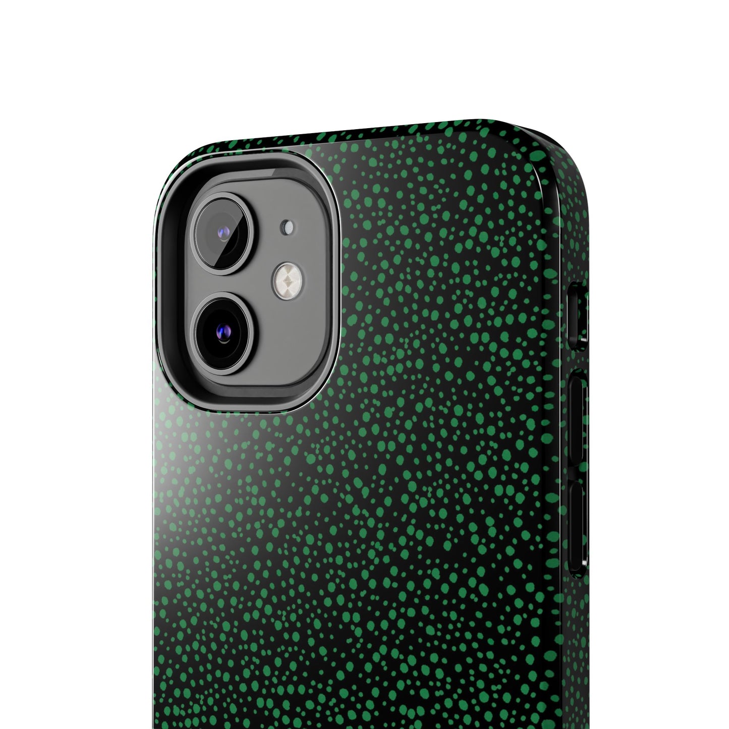 Confetti Black / Green Phone Case