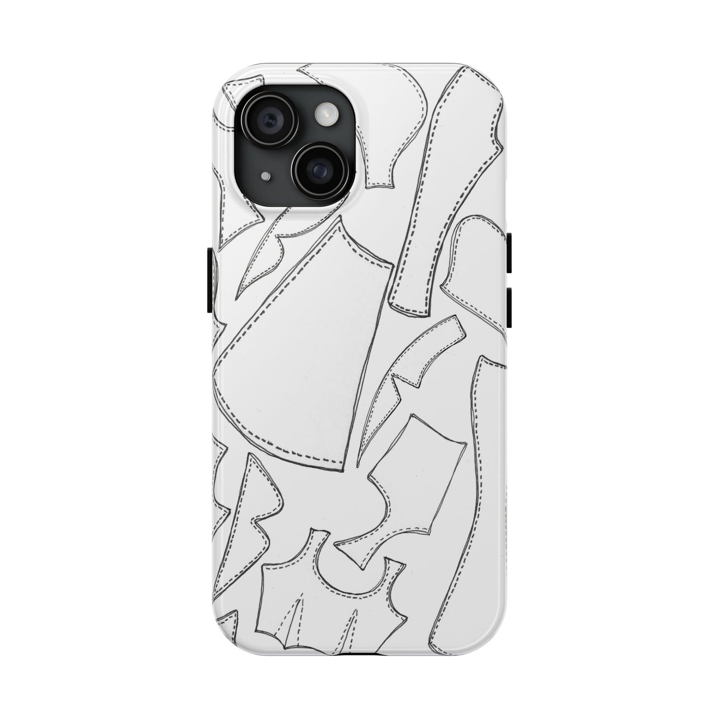 Pattern Pieces White Phone Case