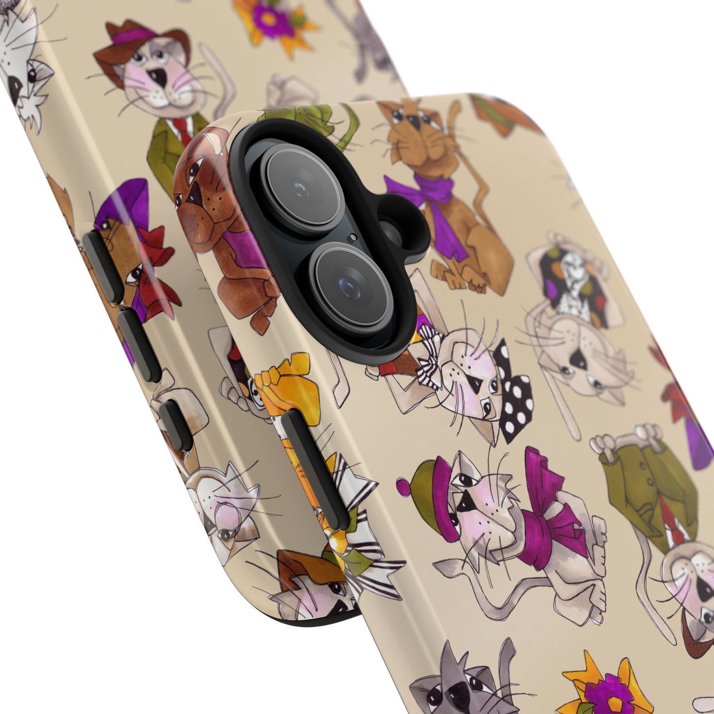 Spice Cats Tossed Muslin Phone Case