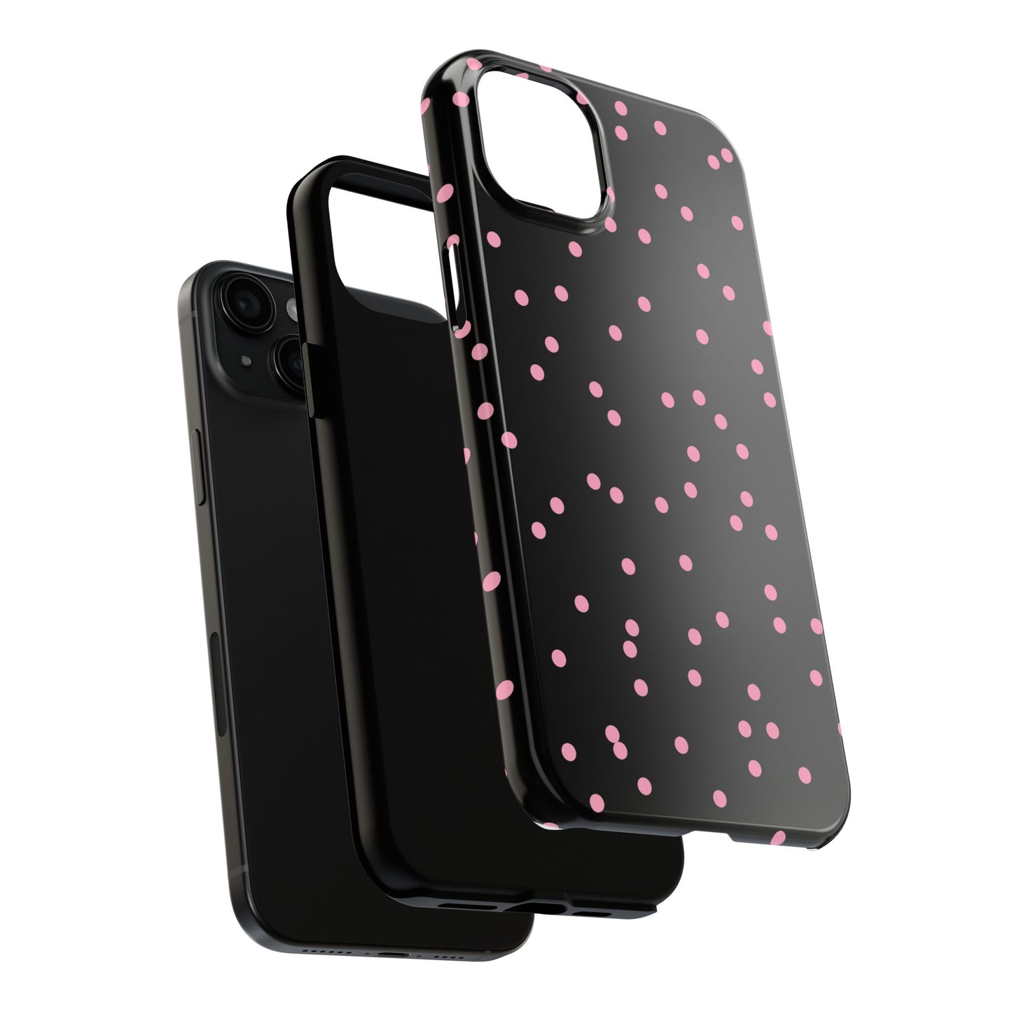 Space Dots Black / Pink Phone Case