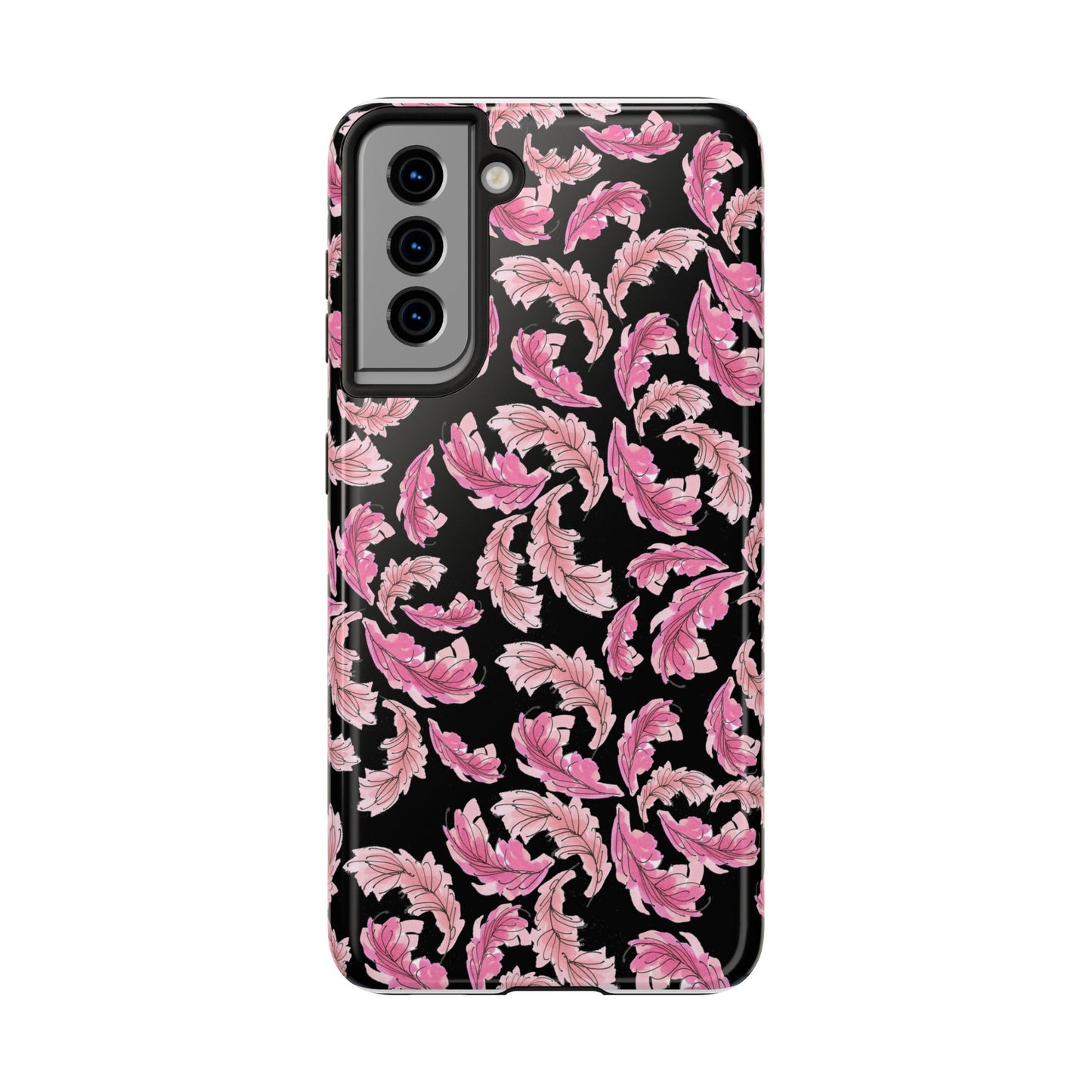 Flam Feathers Black Phone Case