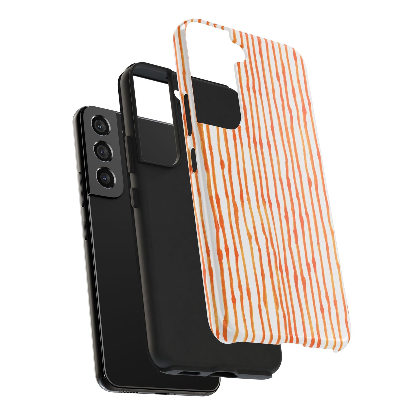 Faux Seersucker Orange / White Phone Case