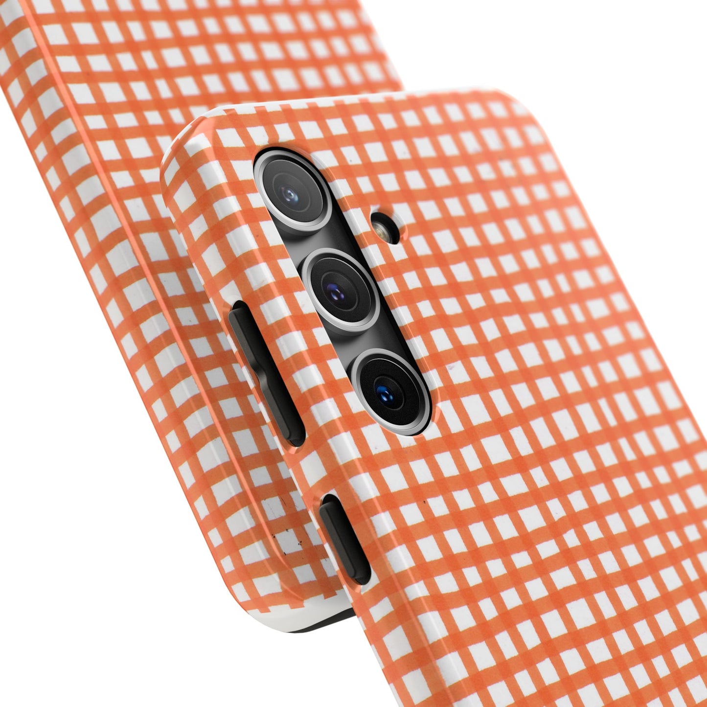 Chipper Check Orange Phone Case