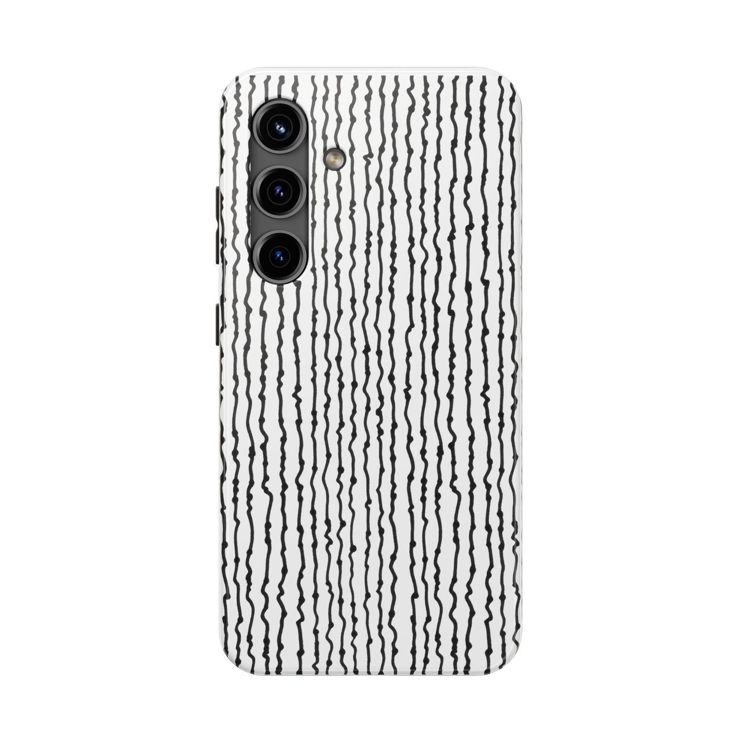 Faux Seersucker White / Black Phone Case