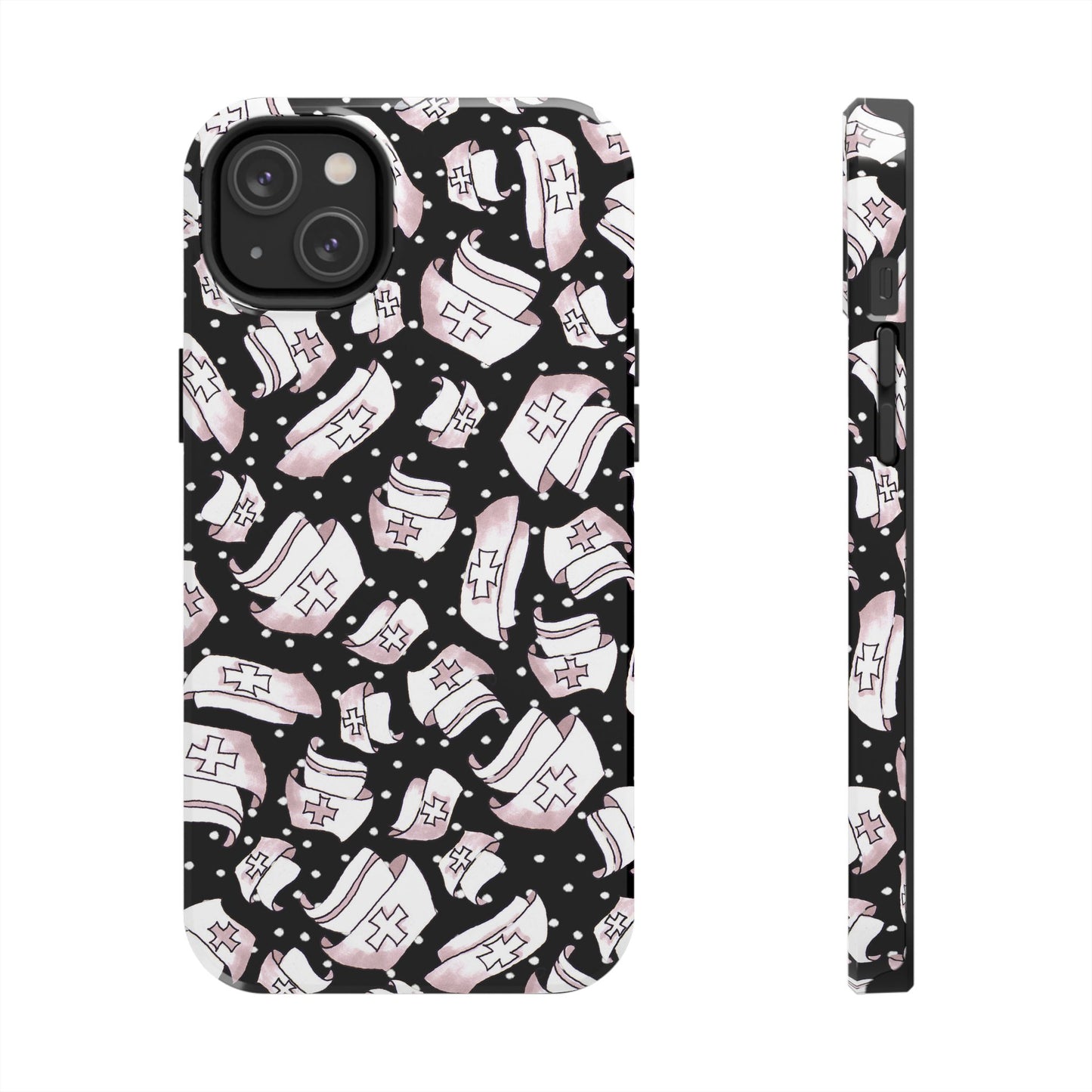 Med Hats Black Phone Case
