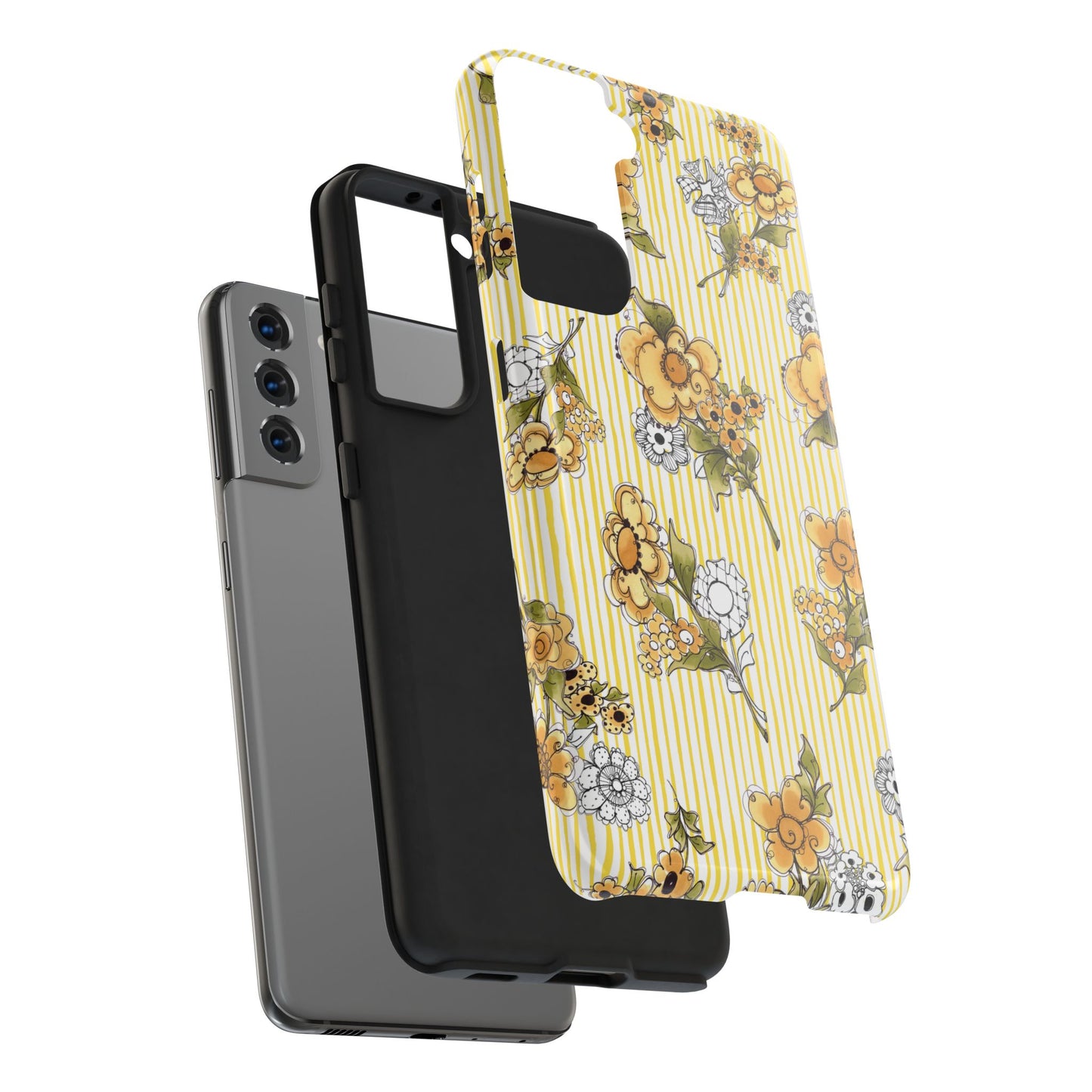 Bee Floral White / Yellow Phone Case