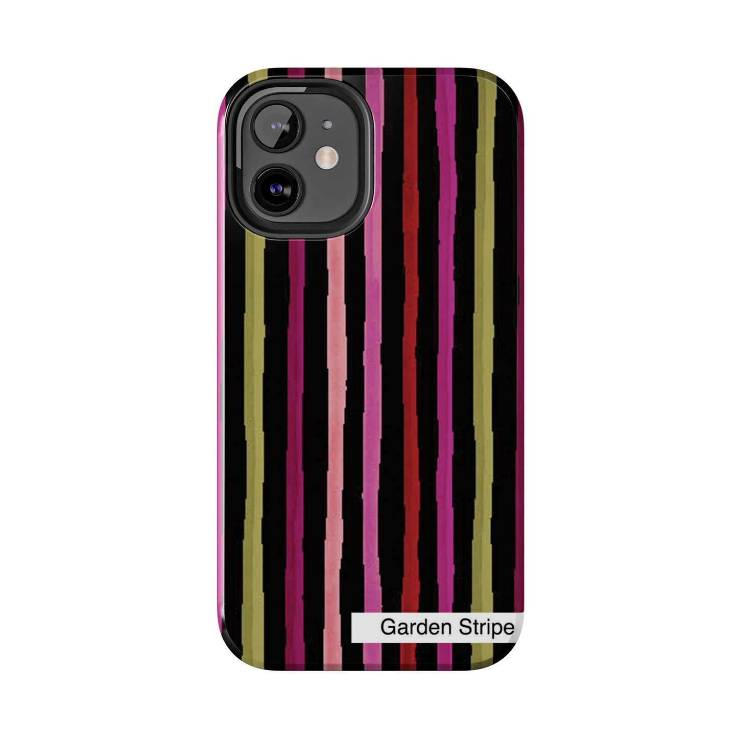Garden Stripe Black Phone Case