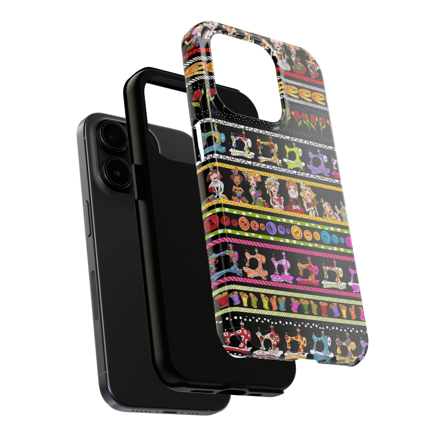Curious Border Black Phone Case