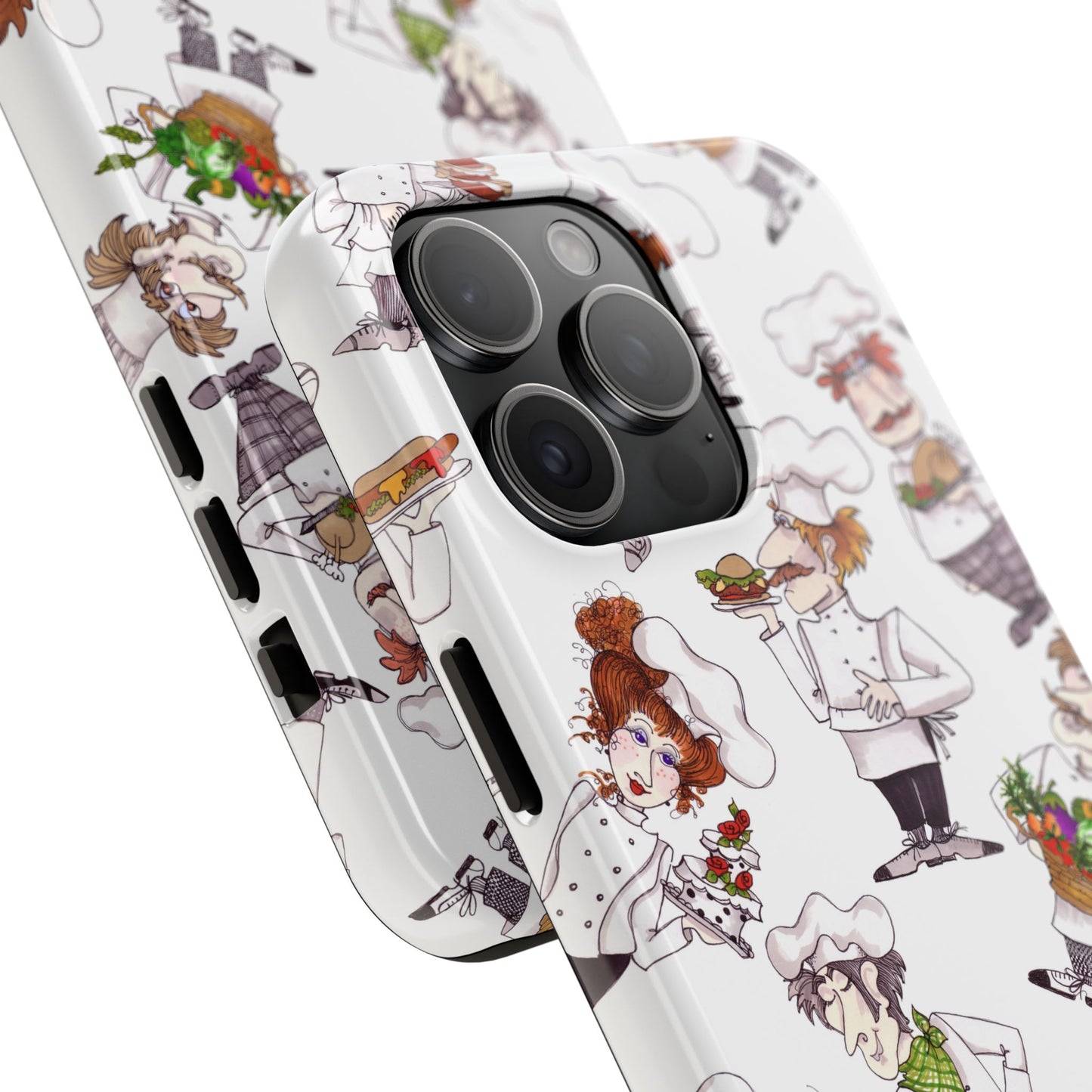 Tossed Chefs White Phone Case