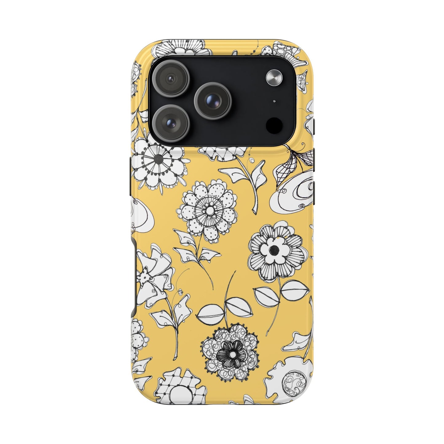 Paper Posies Yellow Phone Case