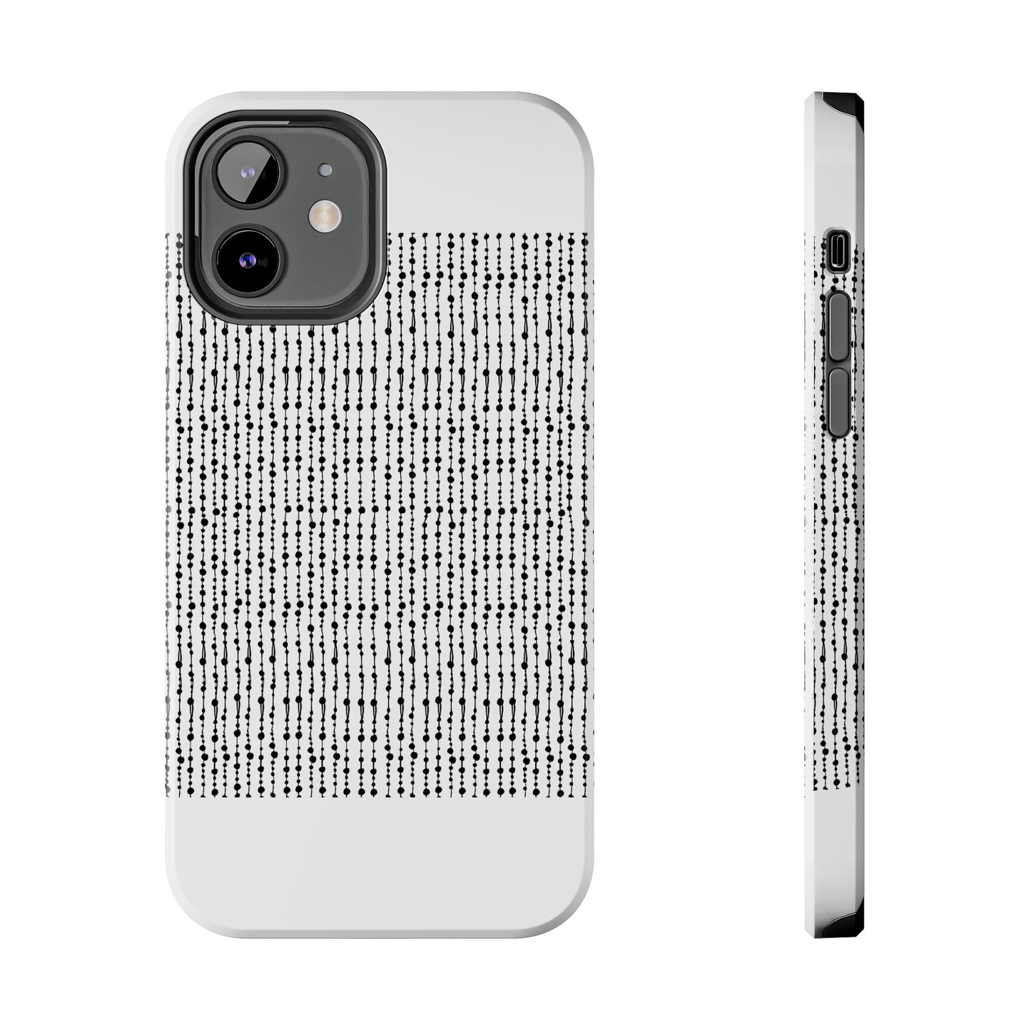 Beaded Curtain White / Black Phone Case