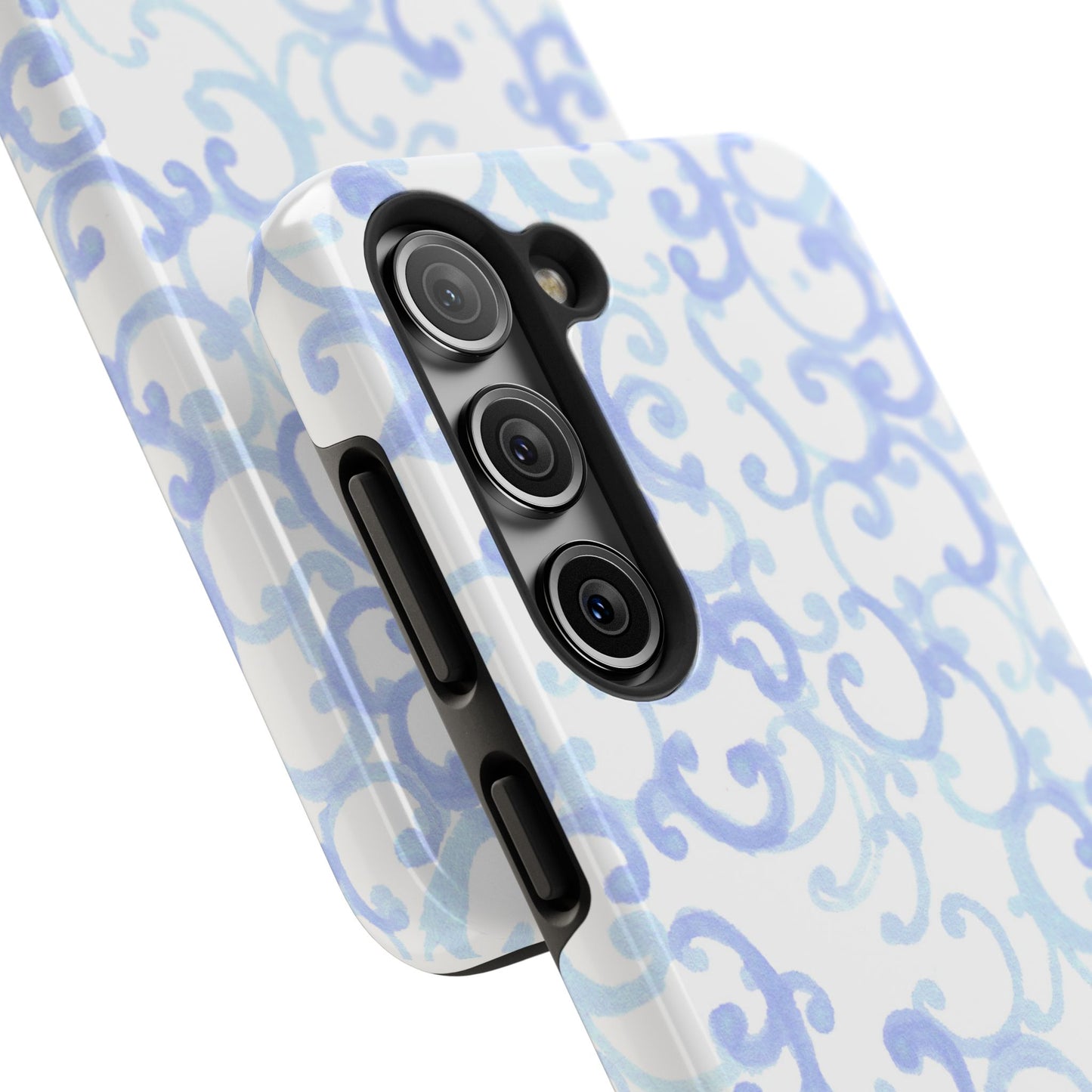 Scrollie White / Blue Phone Case