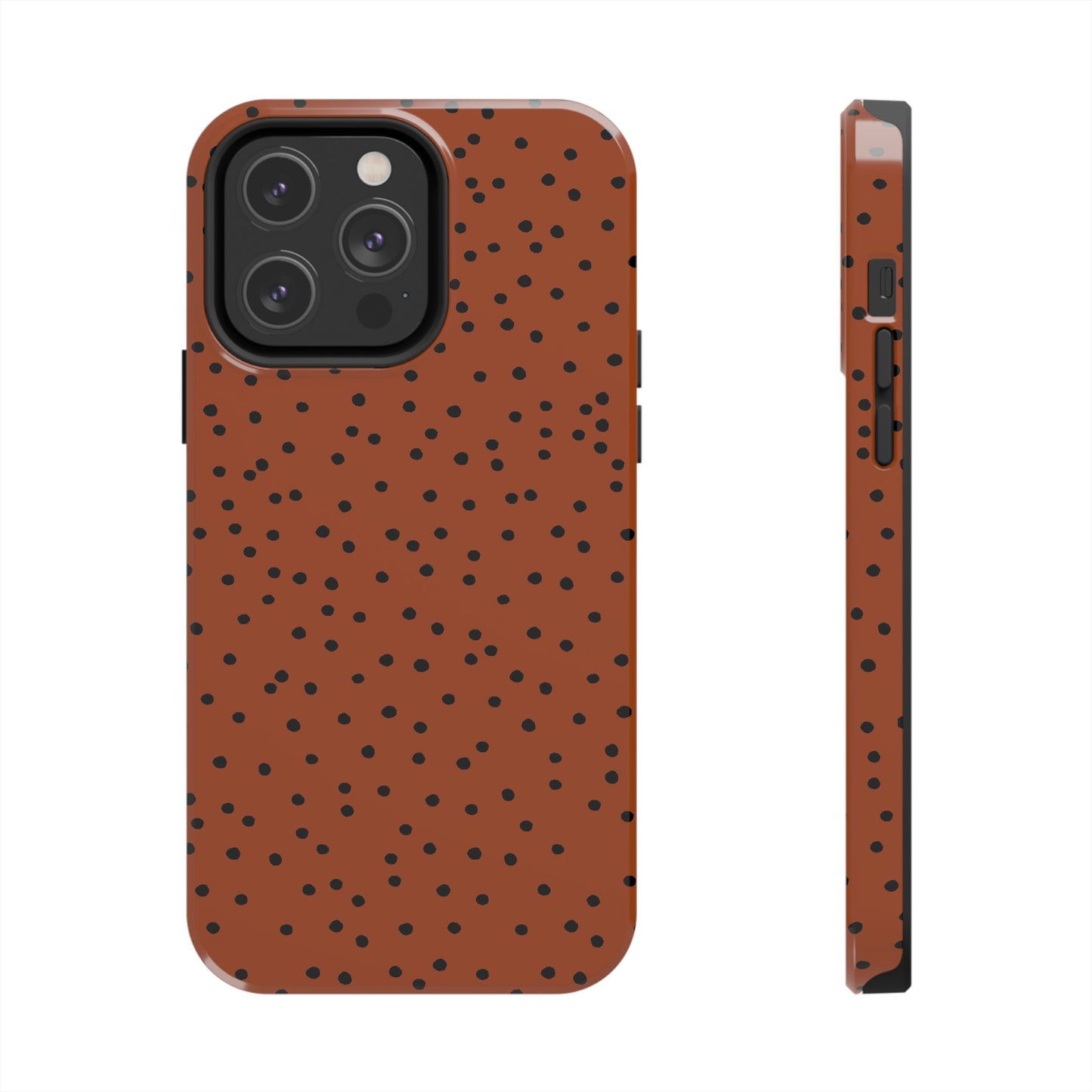 Dinky Dots Bronze / Black Phone Case