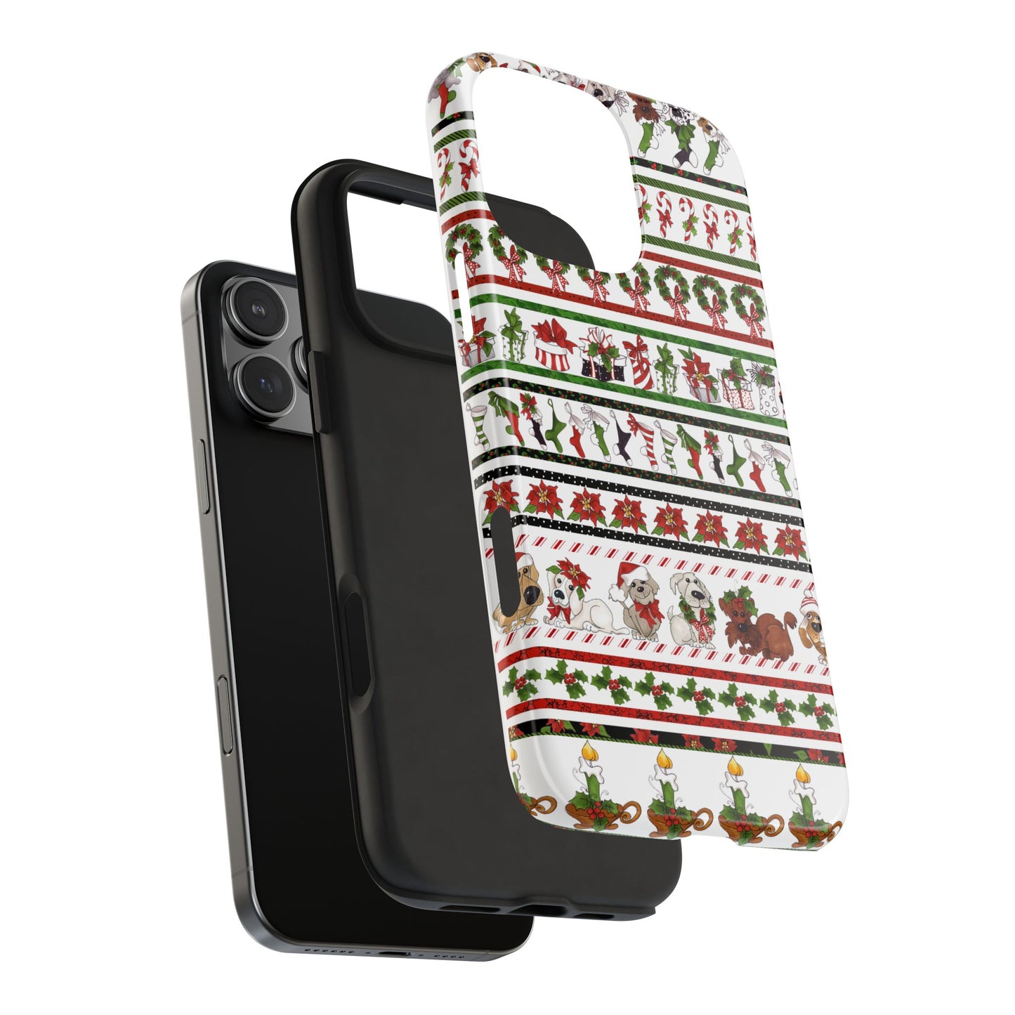 Holiday Borders White Phone Case