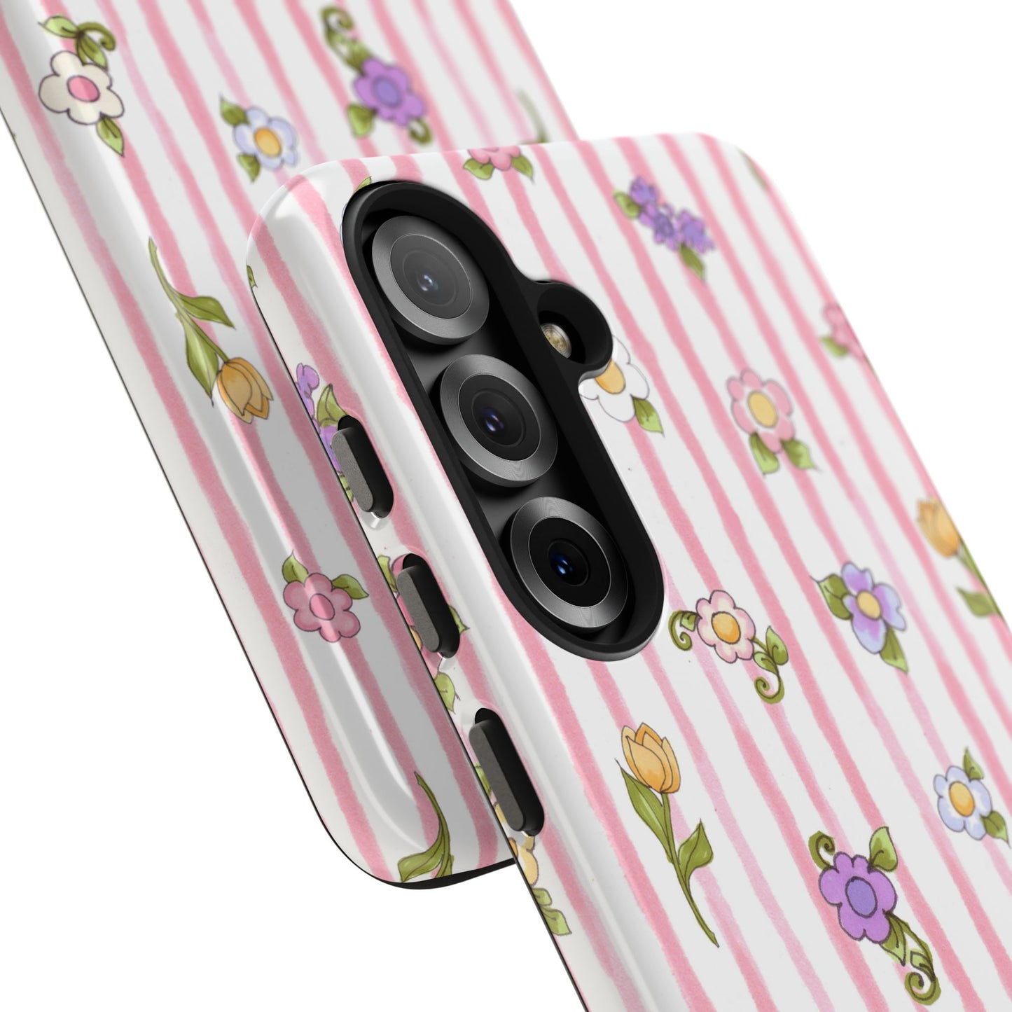 Pretty Posie Stripe Phone Case
