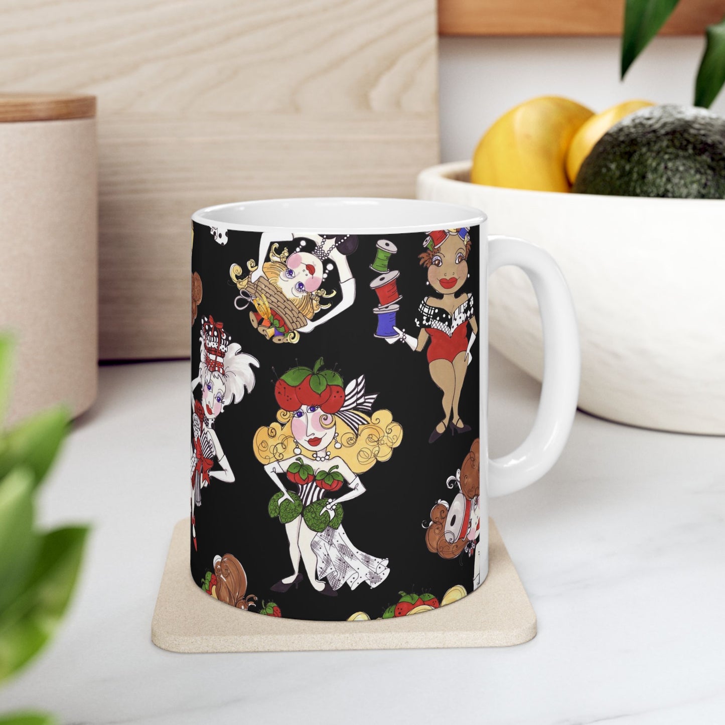 Sew Tossed Black Cup