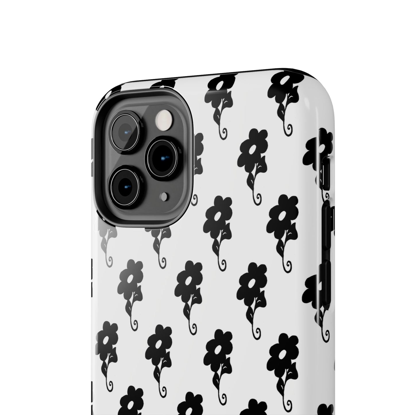 Flowers White / Black Phone Case