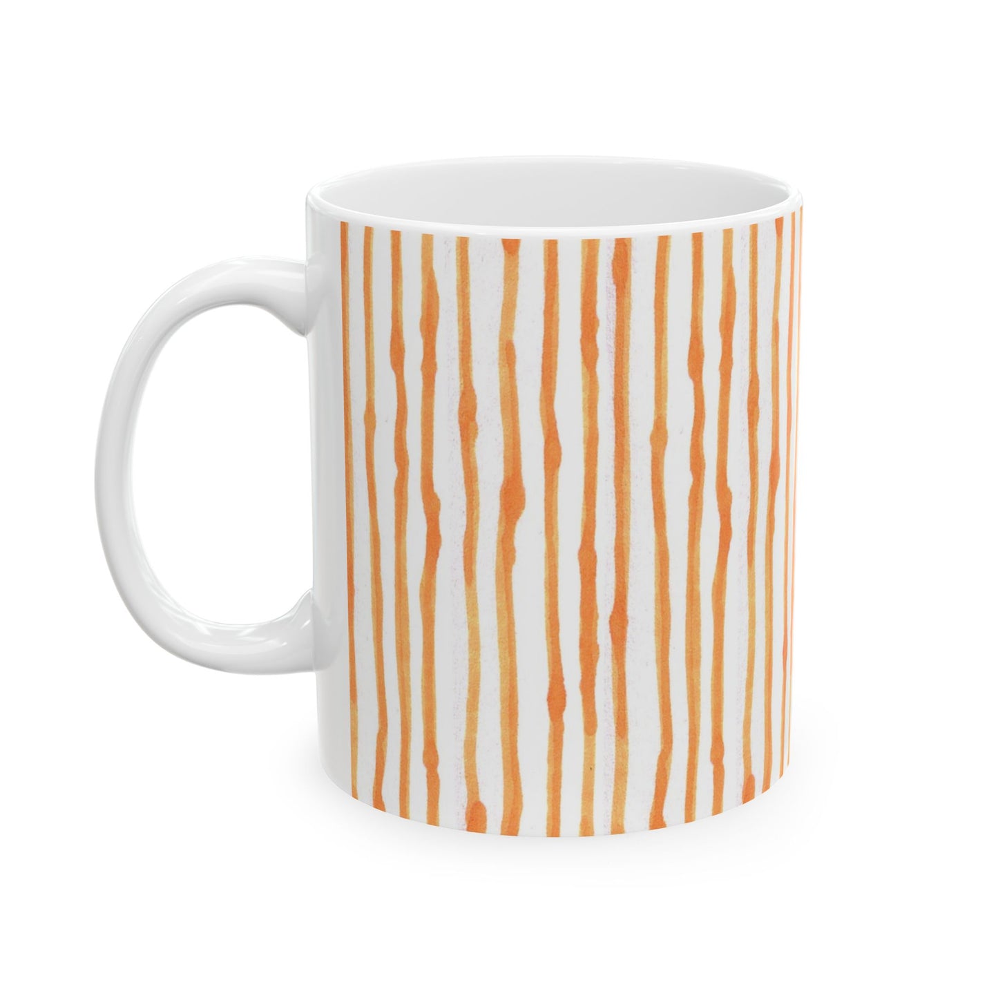 Faux Seersucker White / Melon Cup