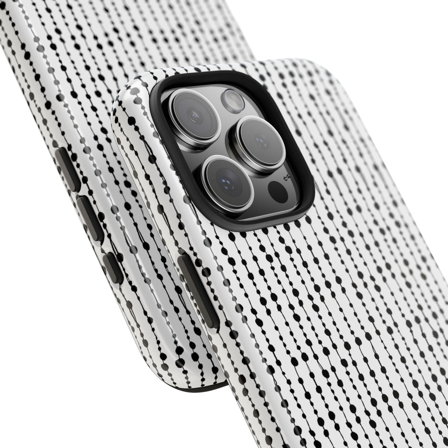 Beaded Curtain White / Black Phone Case