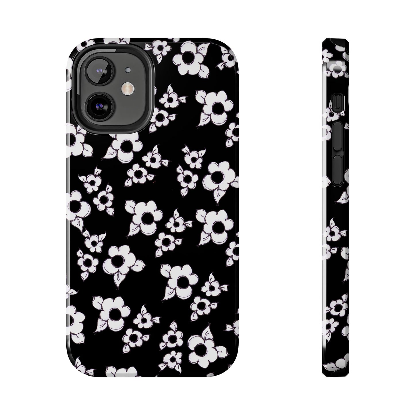 Daisy Cluster Black / White Phone Case
