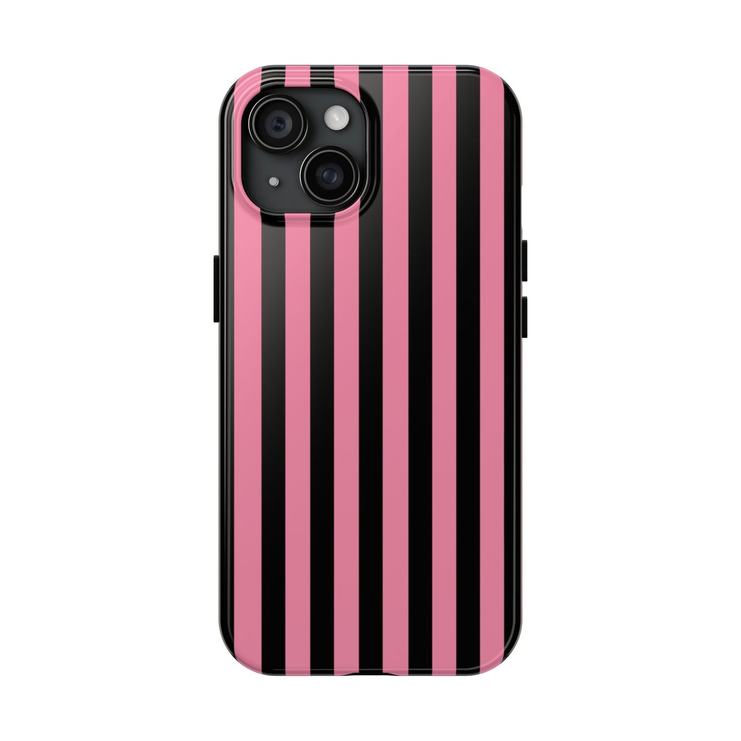 Vertical Stripe Pink / Black Phone Case