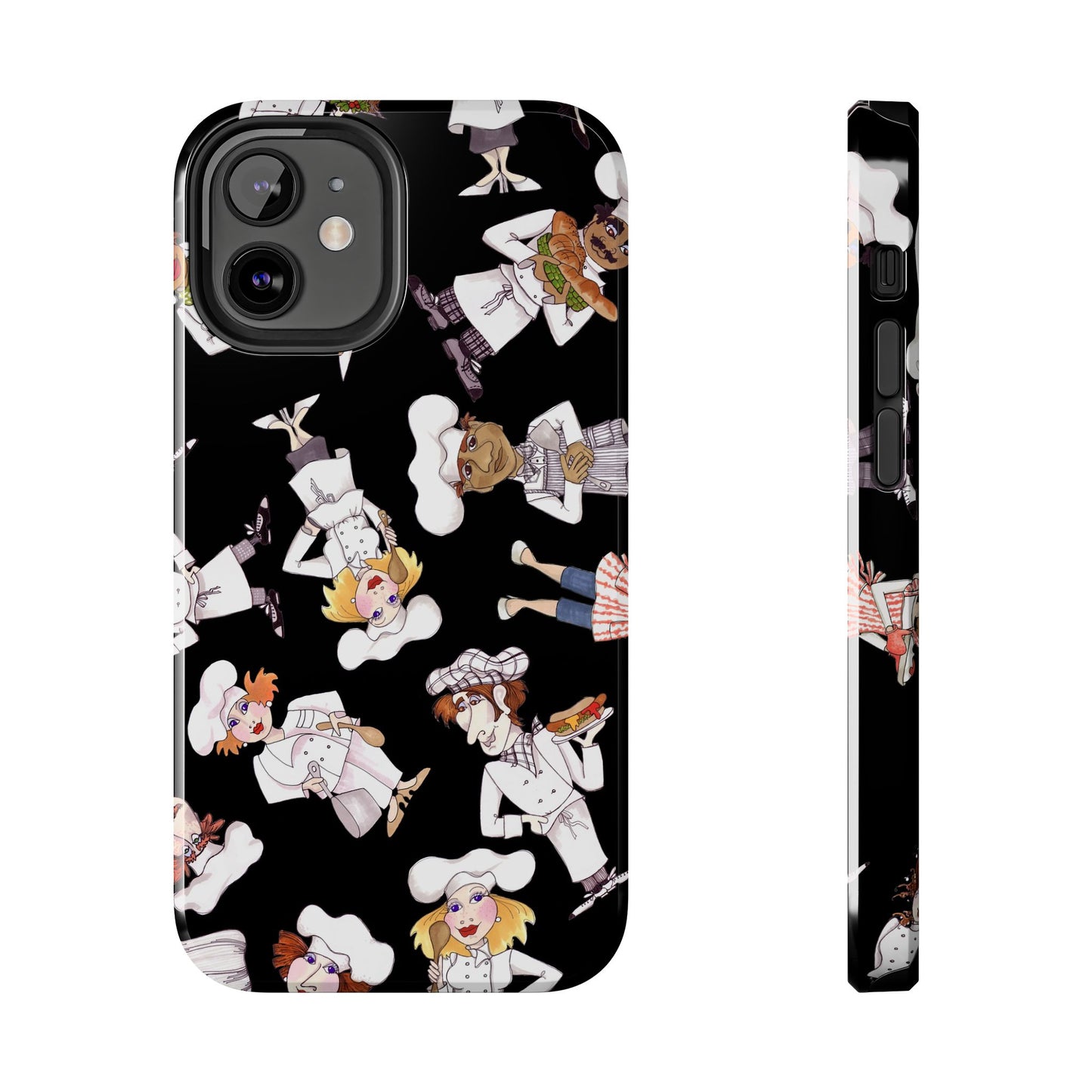 Tossed Chefs Black Phone Case