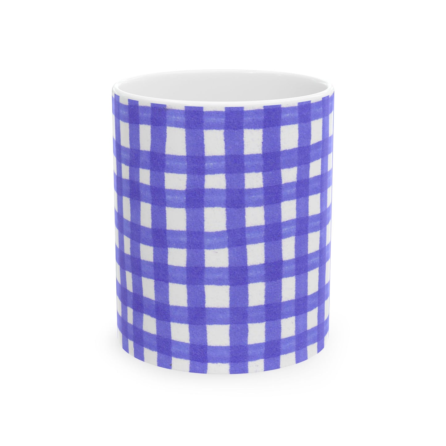 Chipper Check Blue Cup