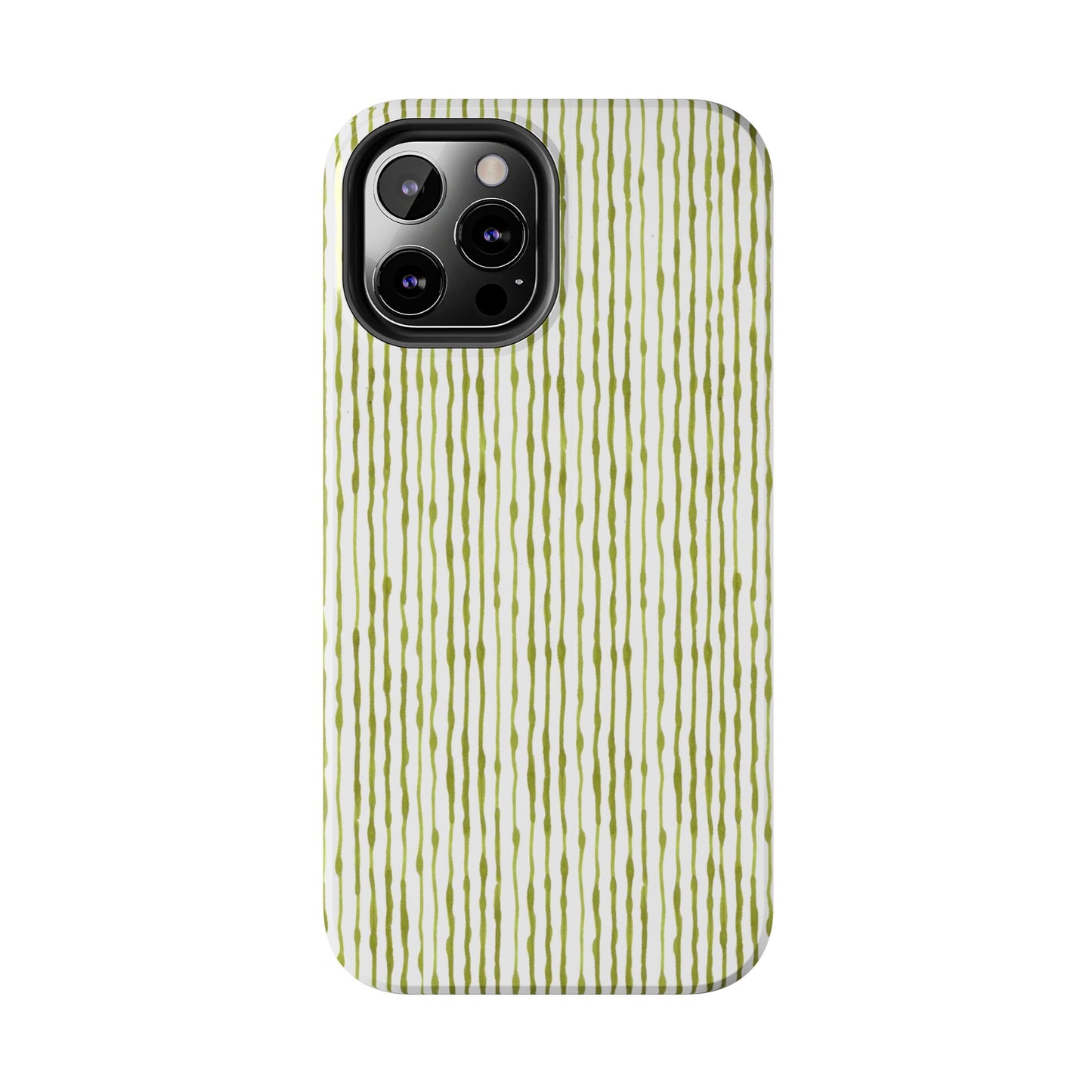 Faux Seersucker White / Green Phone Case