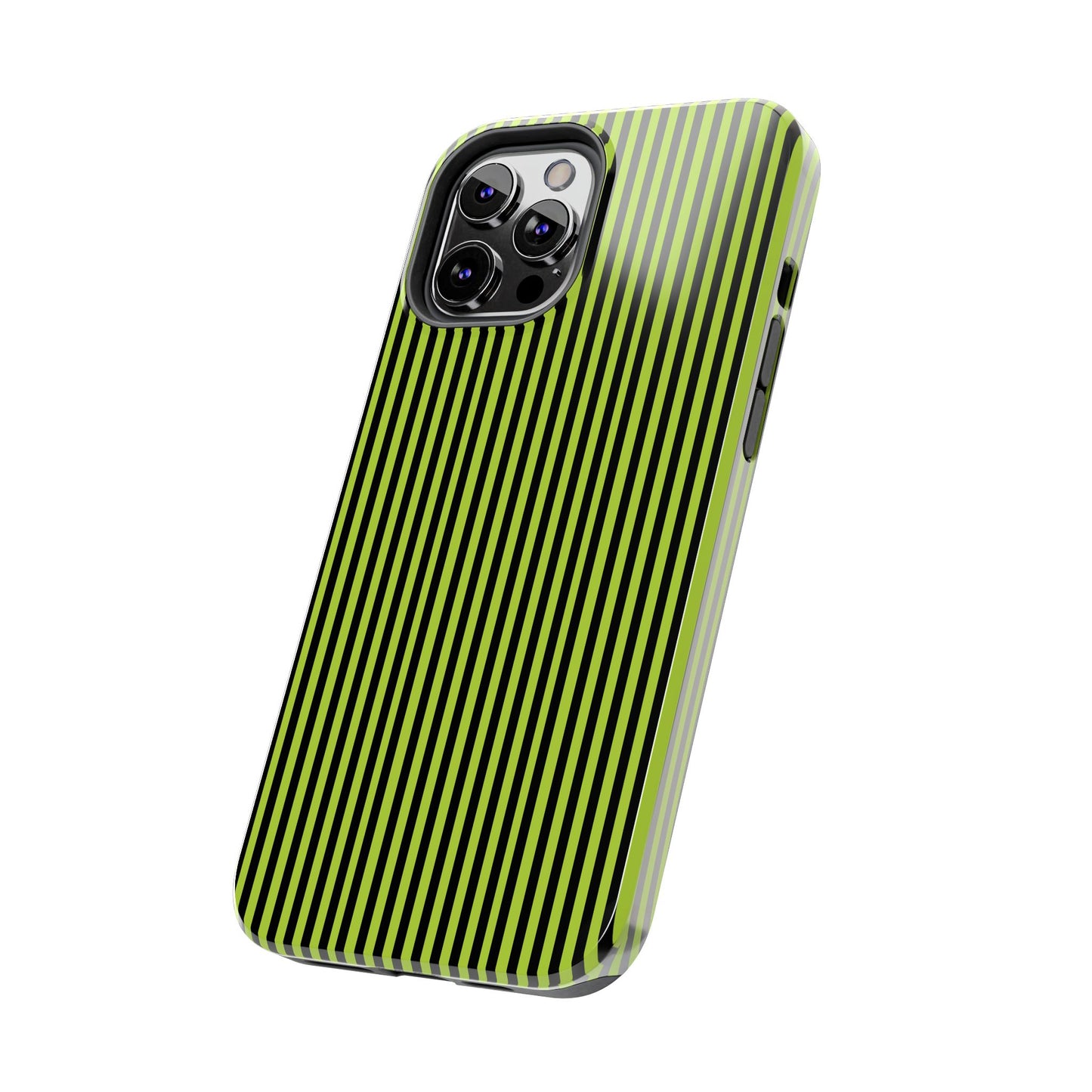 Stripe Green / Black Phone Case