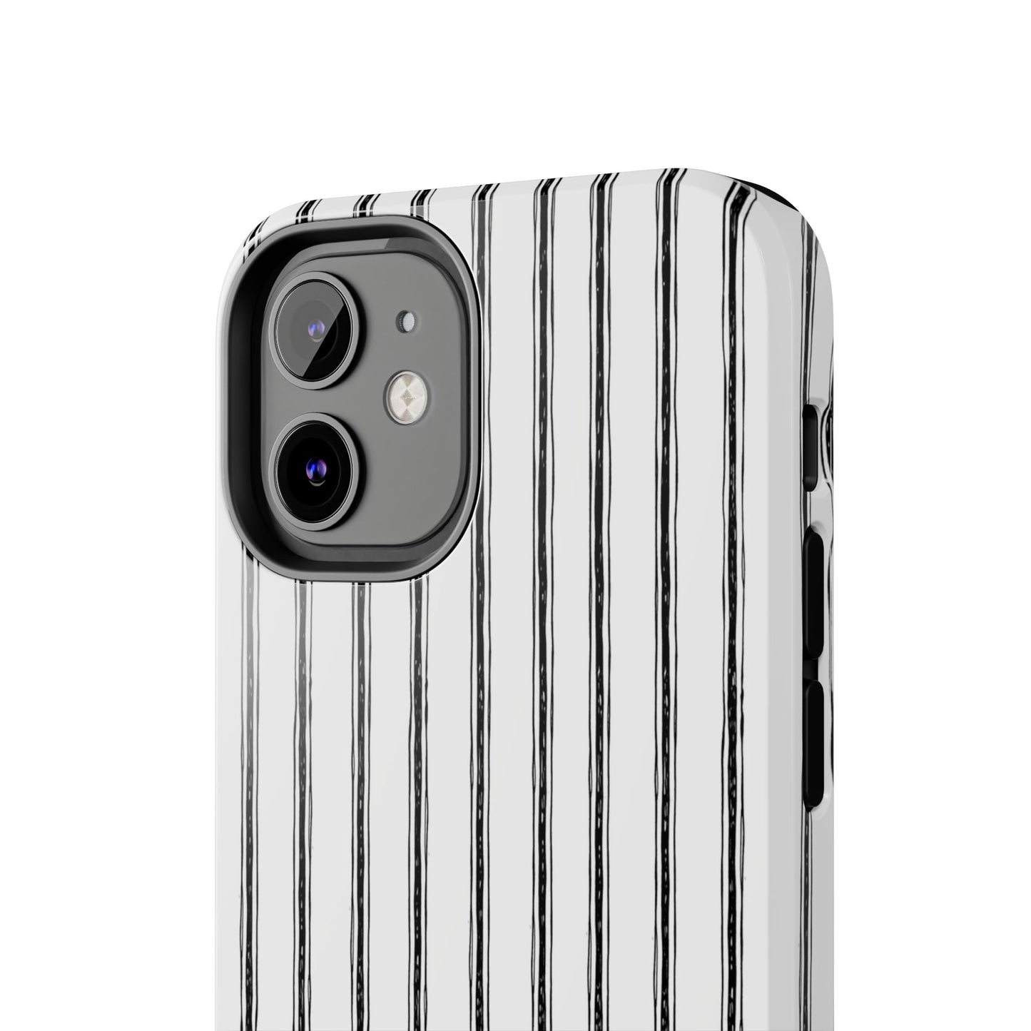 Napkin Stripe White / Black Phone Case